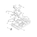 Whirlpool GLT3615LB02 burner box, gas valves, and switches diagram