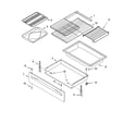 Whirlpool GS440LEMQ1 drawer & broiler parts diagram