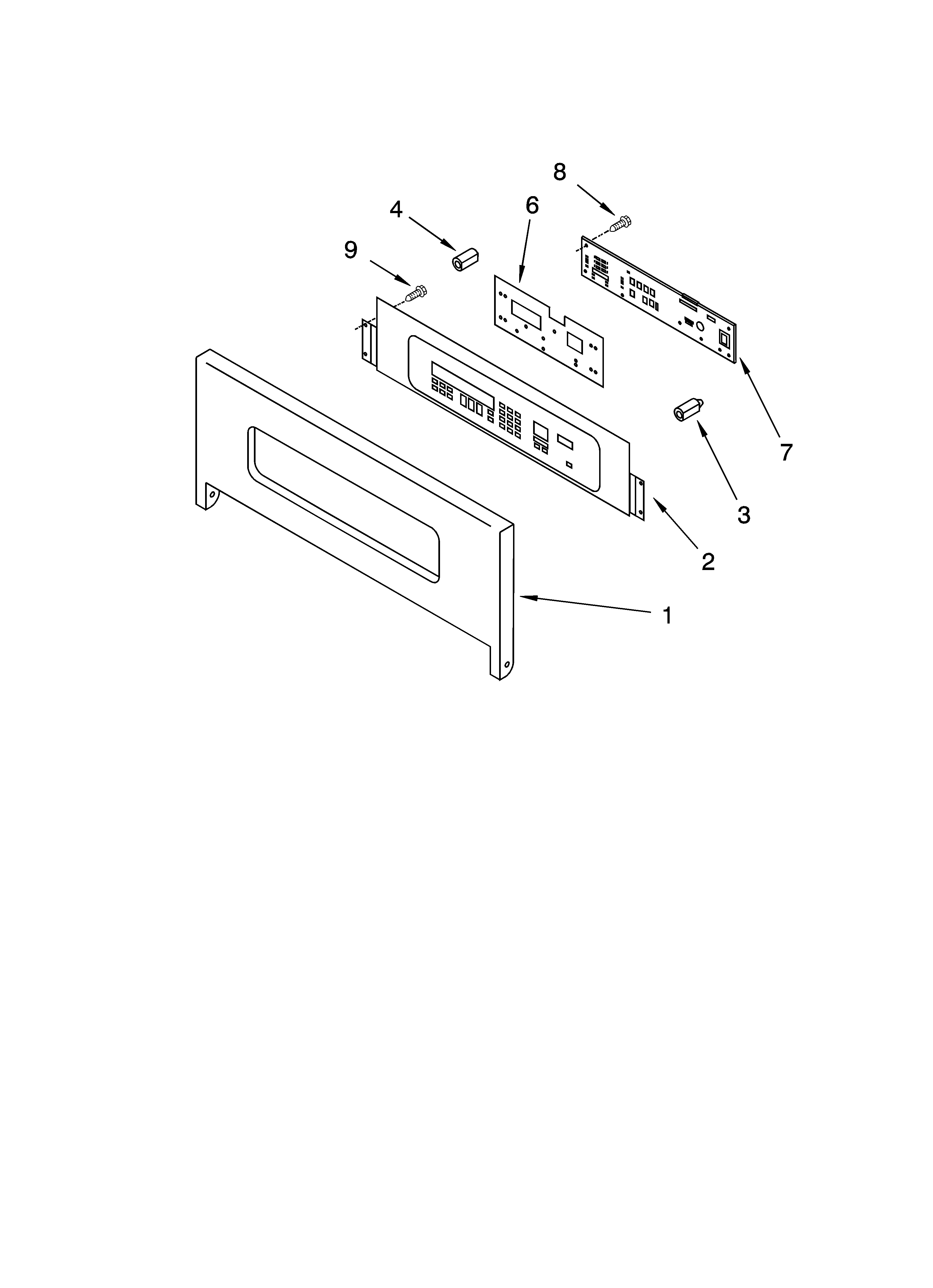 KitchenAid KBMC147HWH02 control panel parts diagram