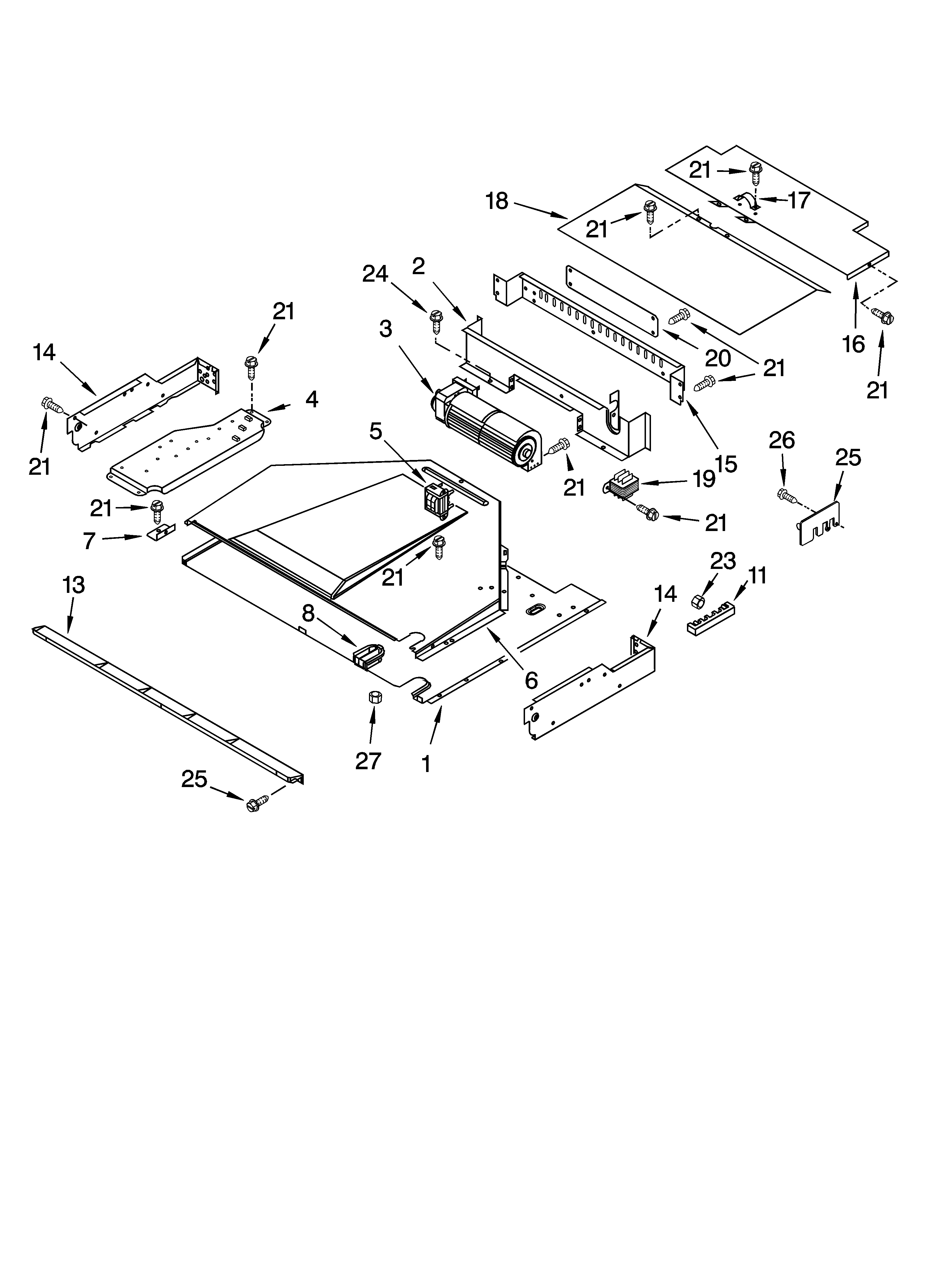 KitchenAid KBMC147HWH02 top venting parts diagram