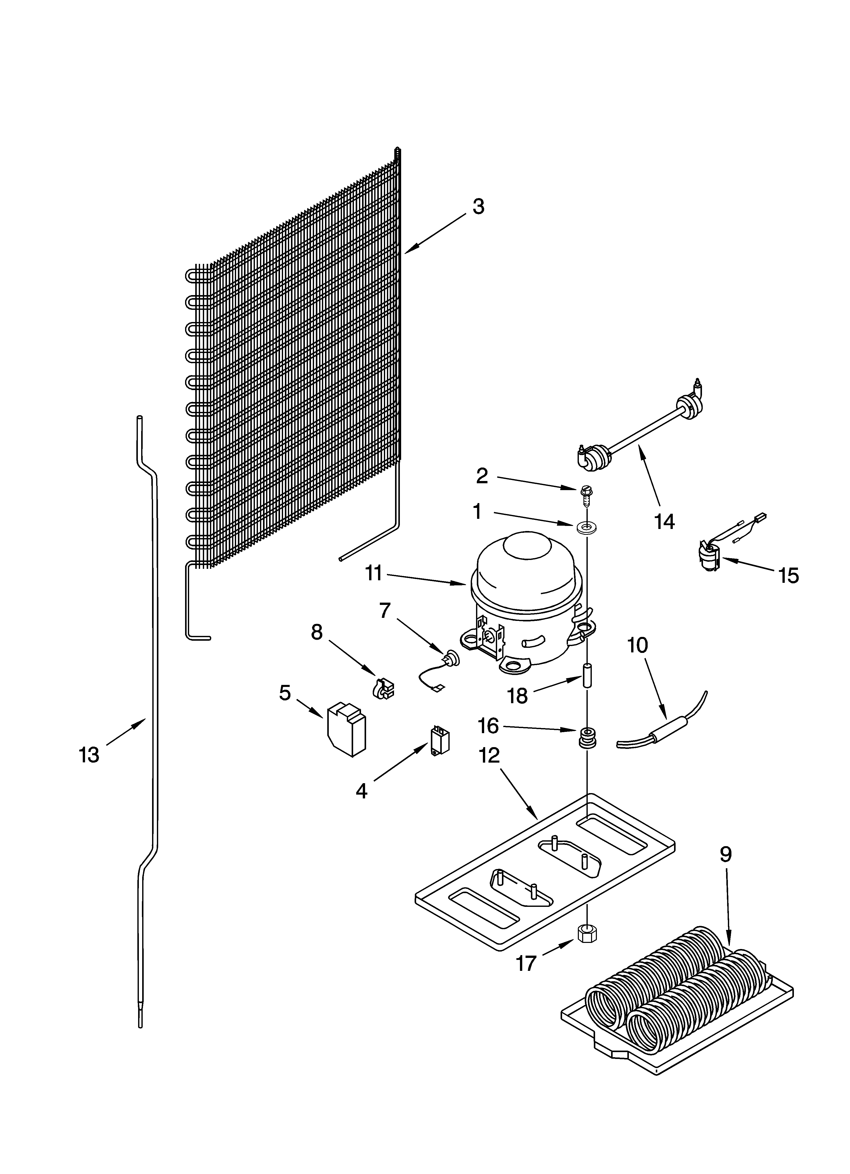 Roper RT12VKYKQ00 unit parts diagram