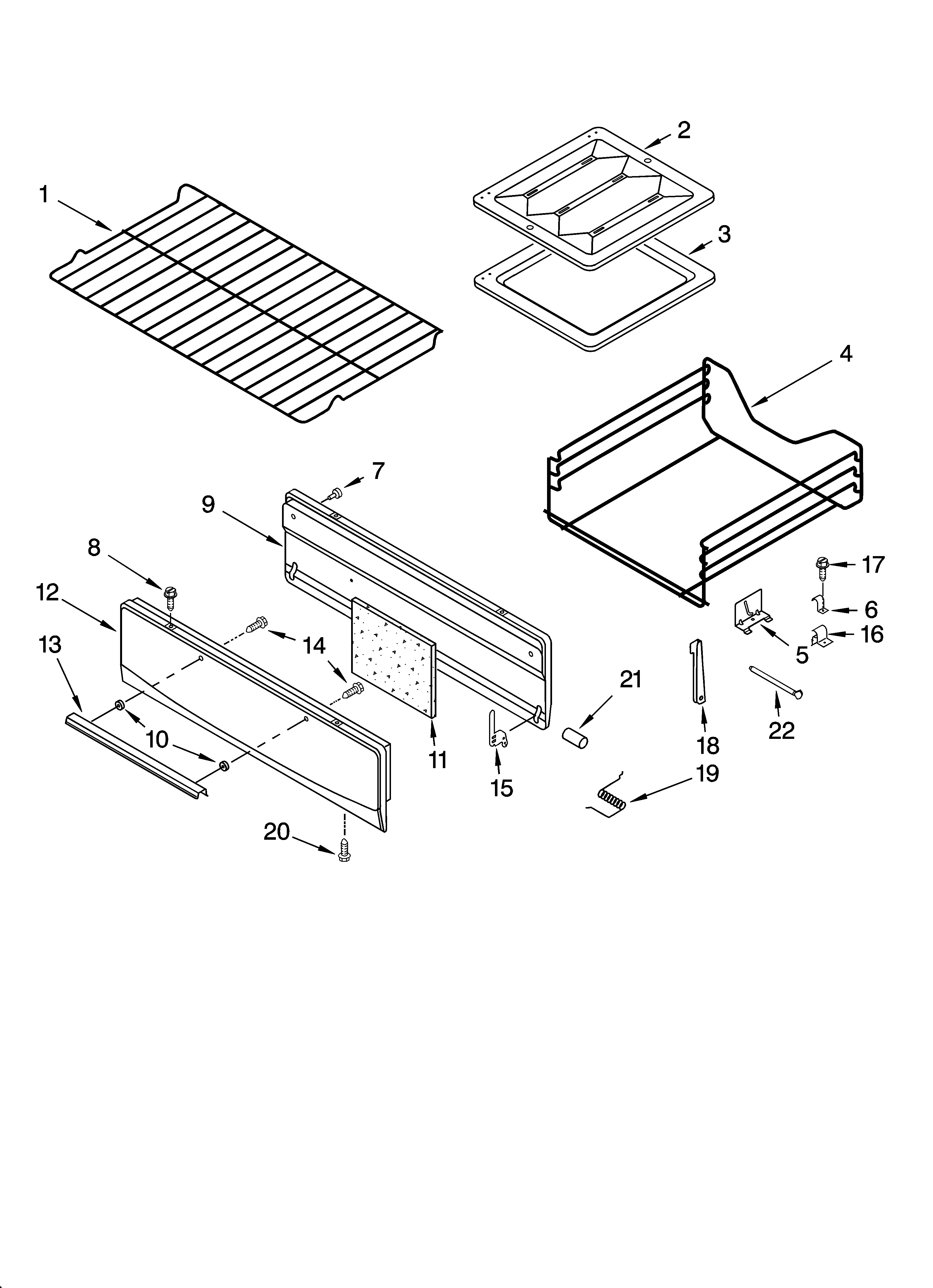 Whirlpool SF3020EKQ2 oven & broiler parts diagram