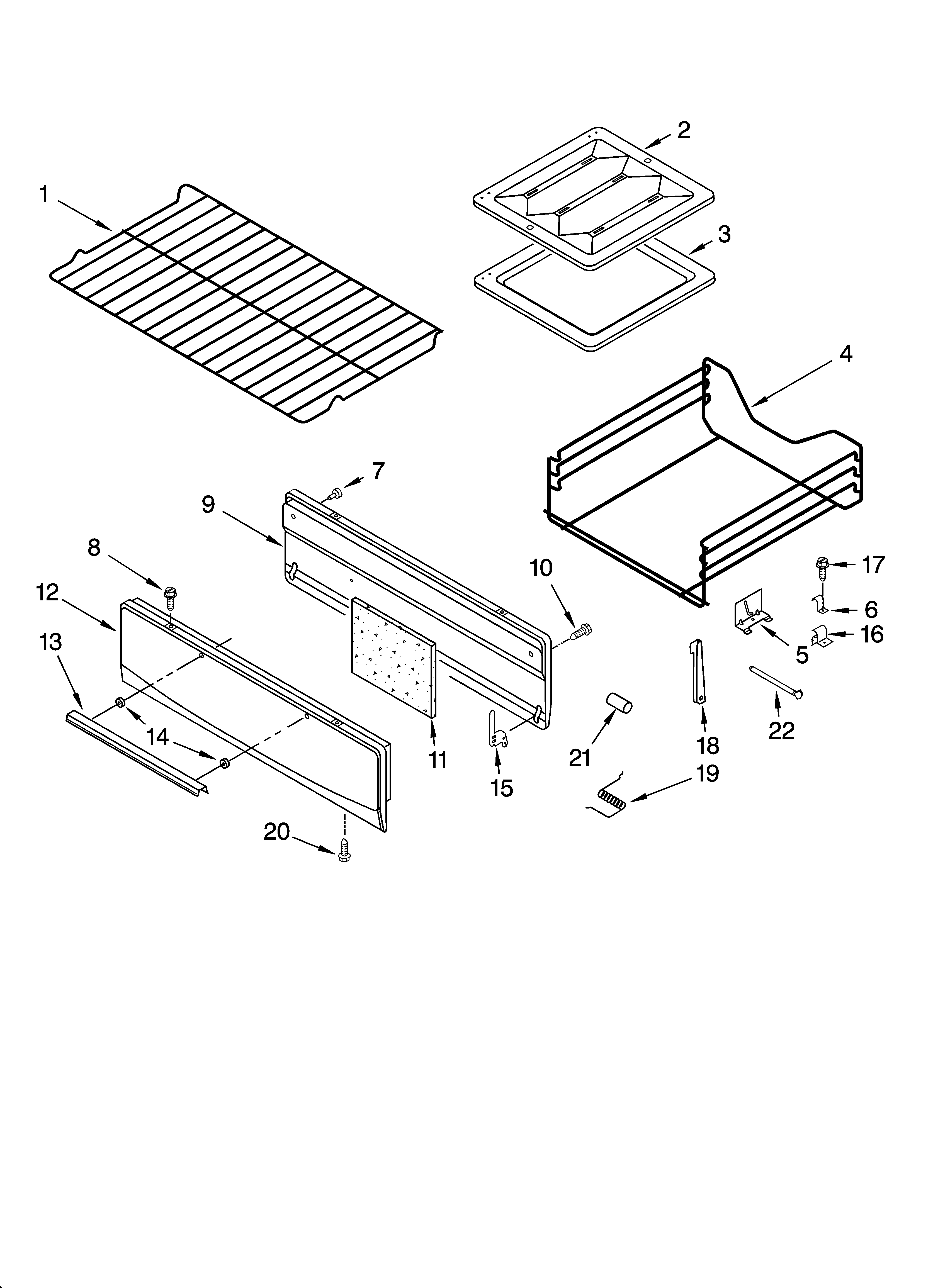 Whirlpool SF3020SKW2 oven & broiler parts diagram