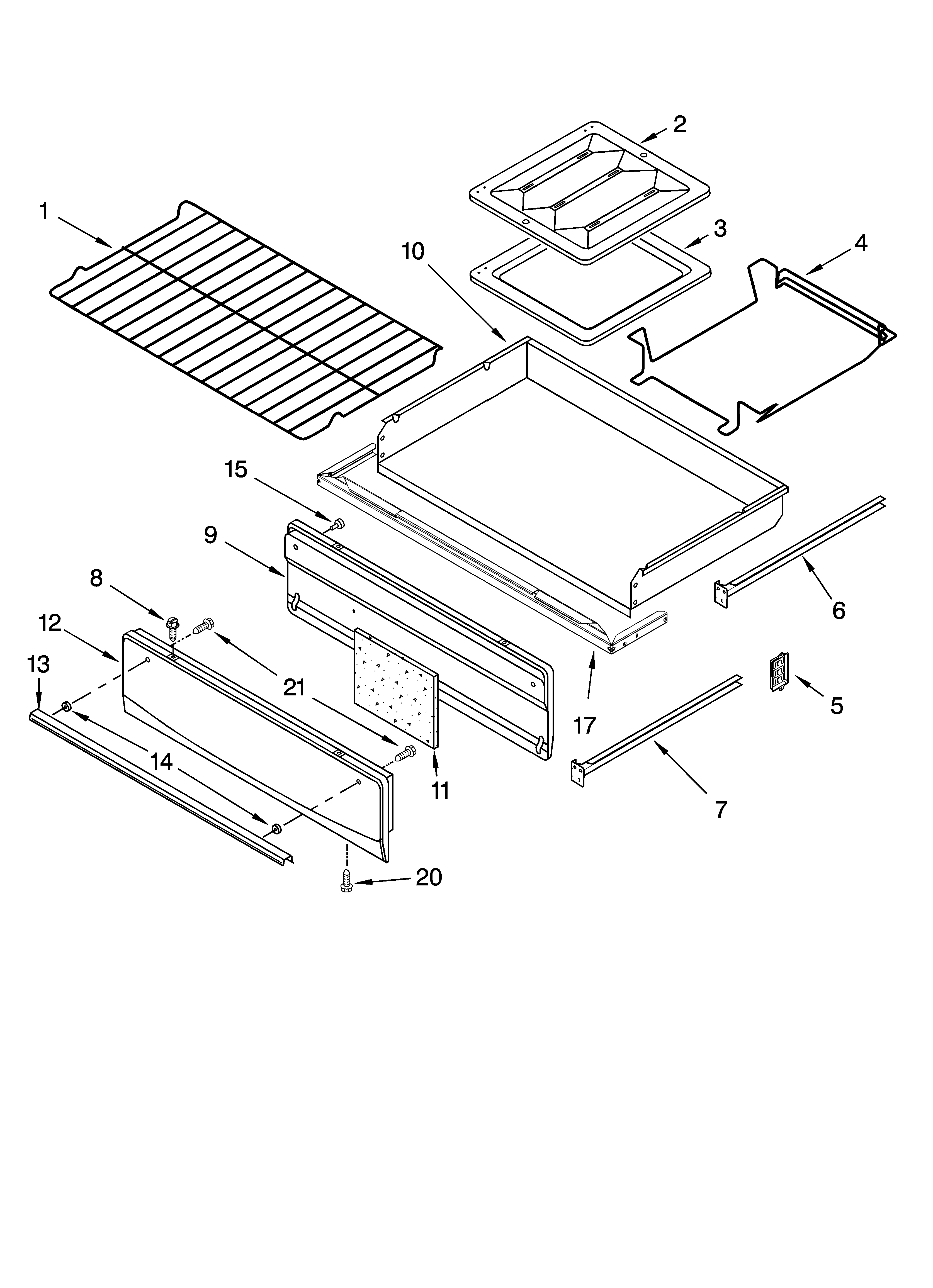 Whirlpool SF315PEMB1 oven & broiler parts diagram