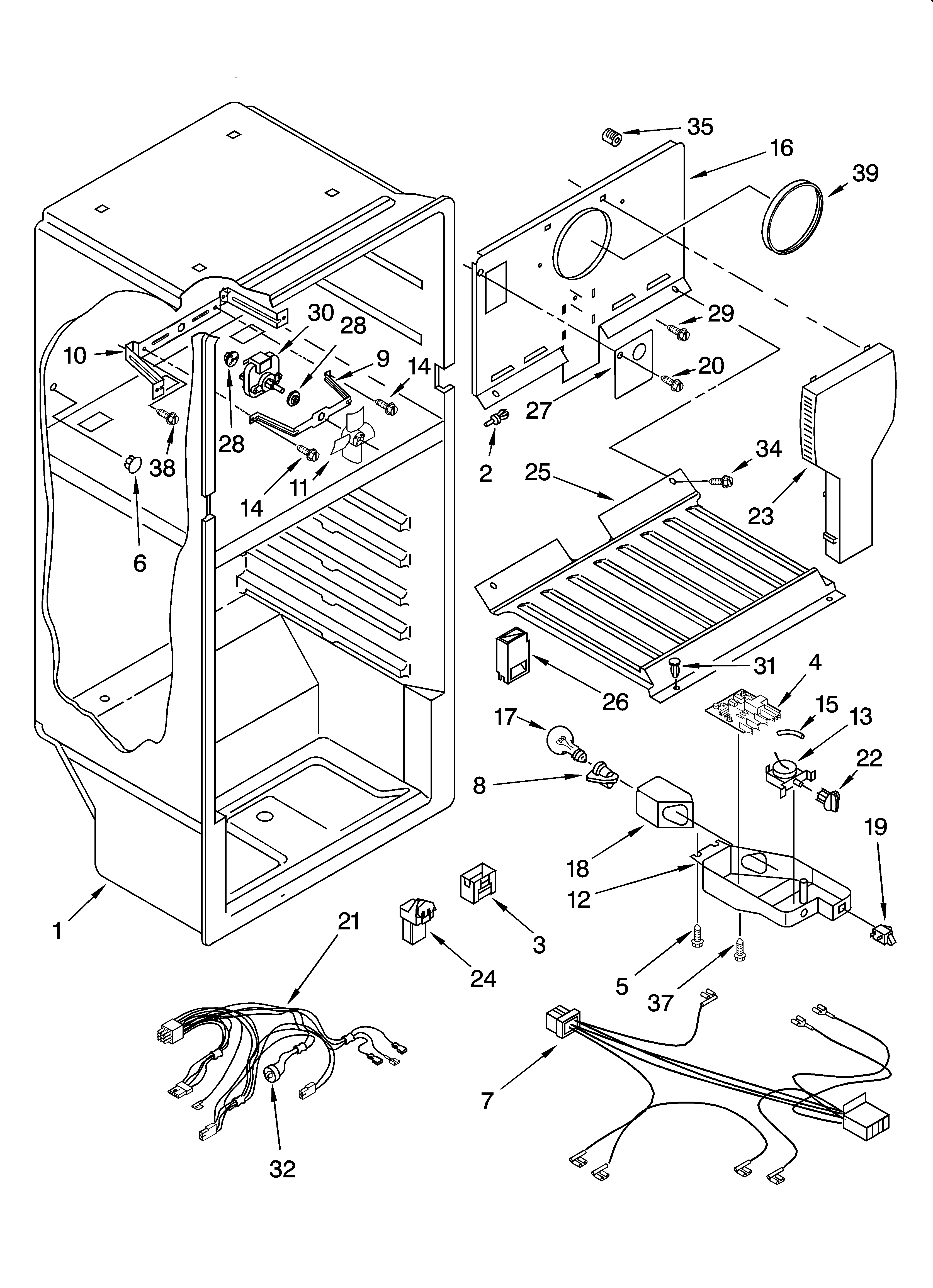 Whirlpool ER8GHKXMS01 liner parts diagram