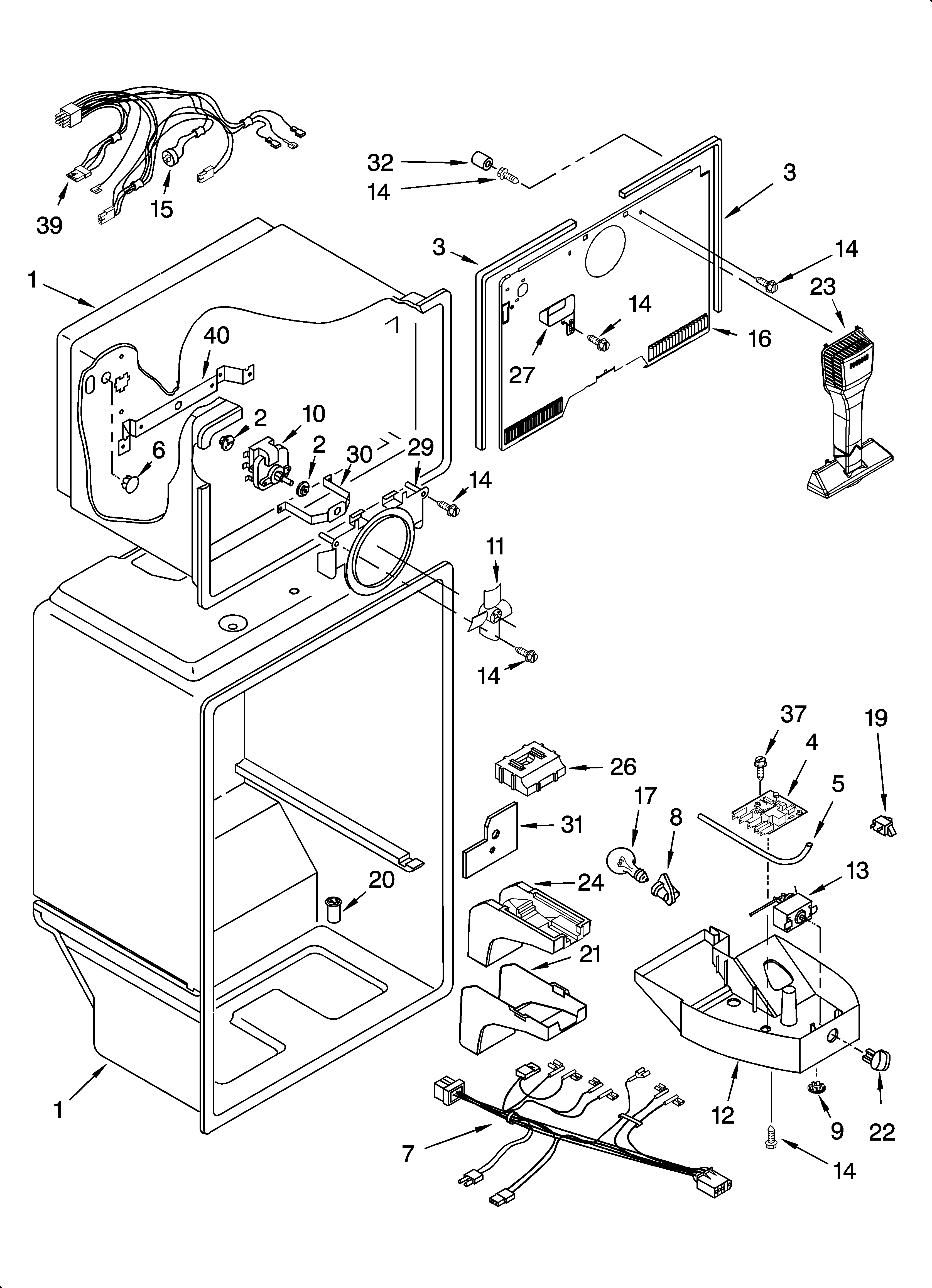 Whirlpool ET8WTEXKT03 liner parts diagram