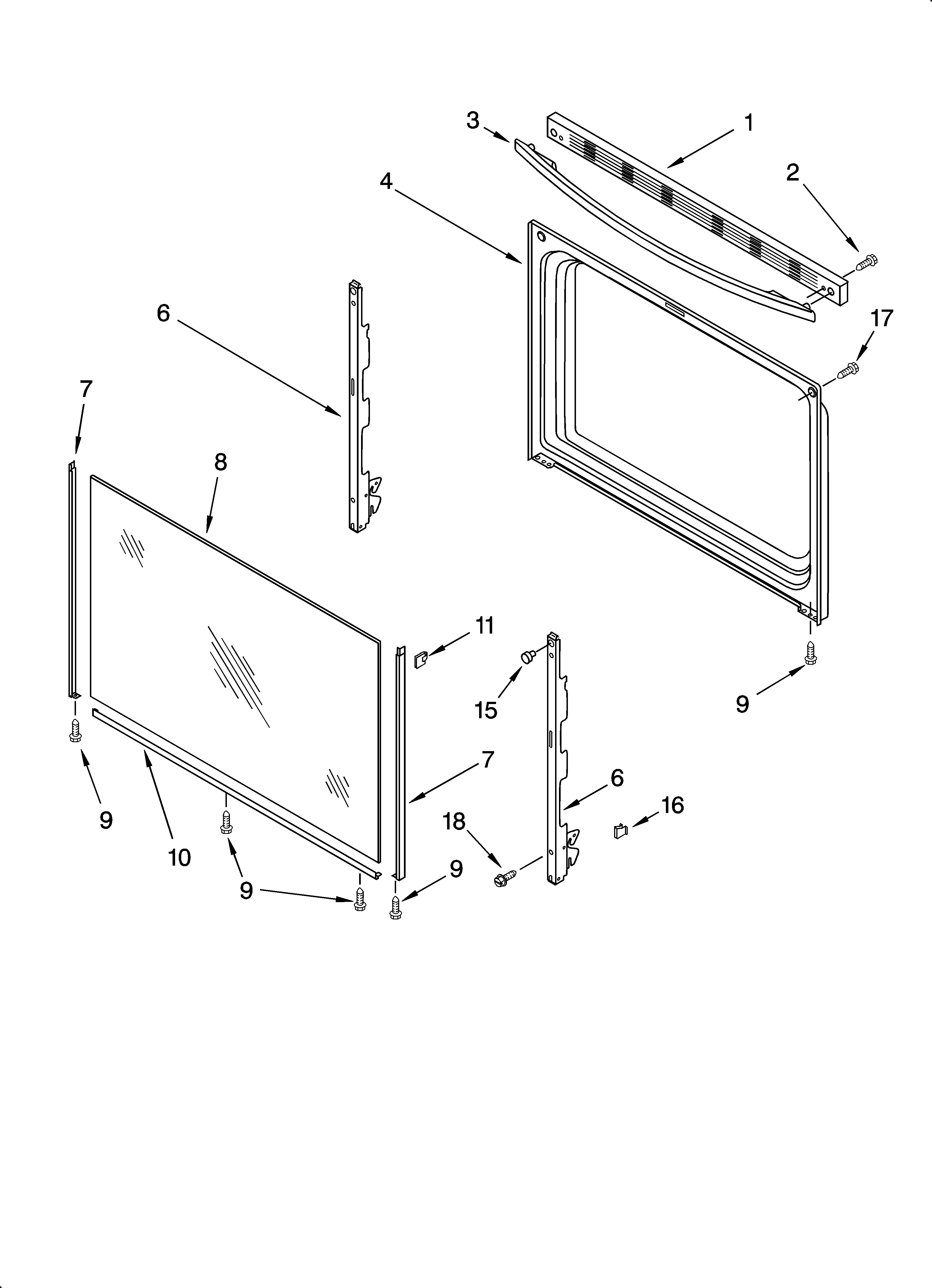 Whirlpool RF302BXKQ1 door parts, miscellaneous parts diagram