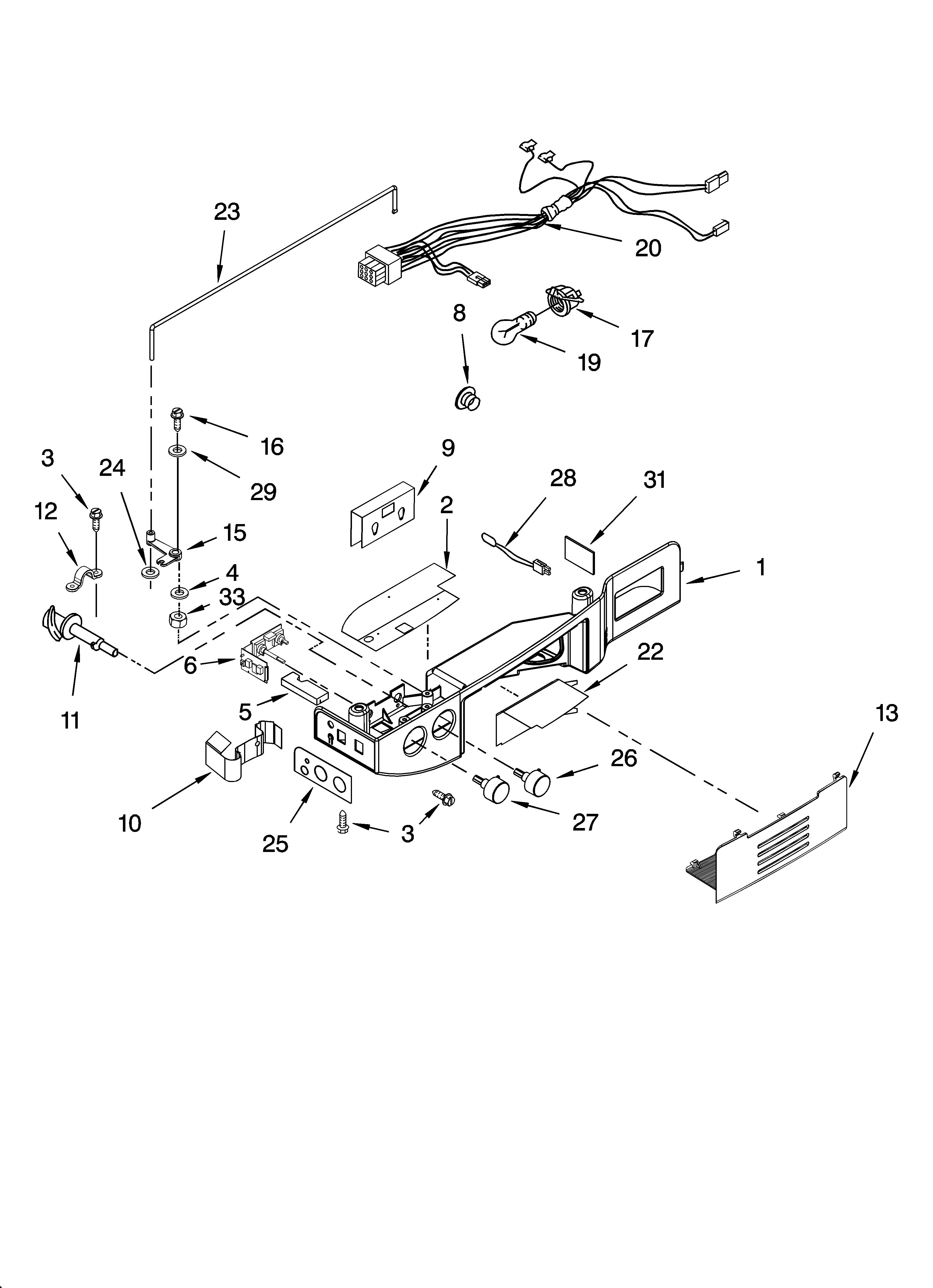 Whirlpool ED2LHAXMB10 control parts diagram