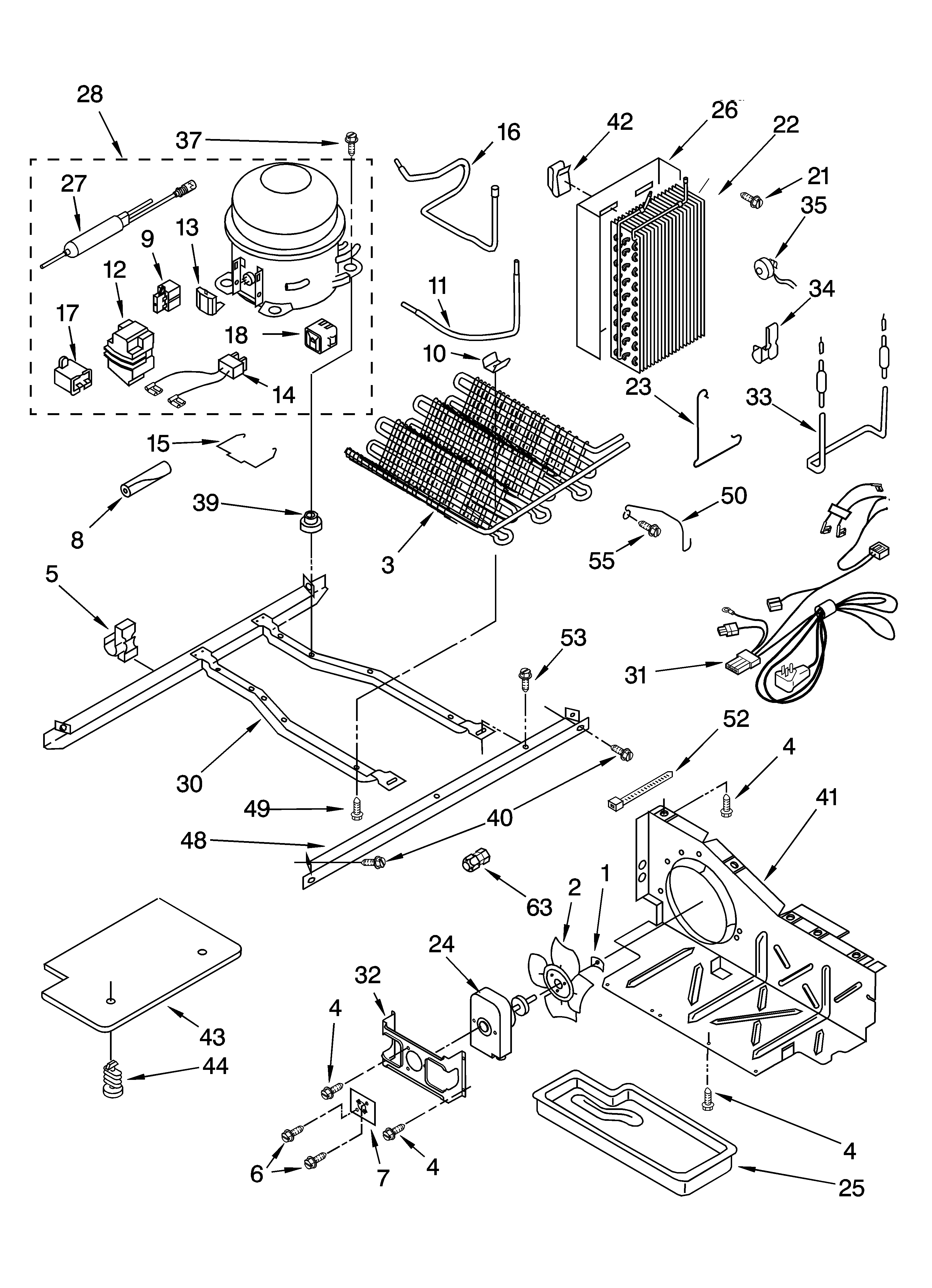 Whirlpool ED2VHGXMT10 unit parts diagram
