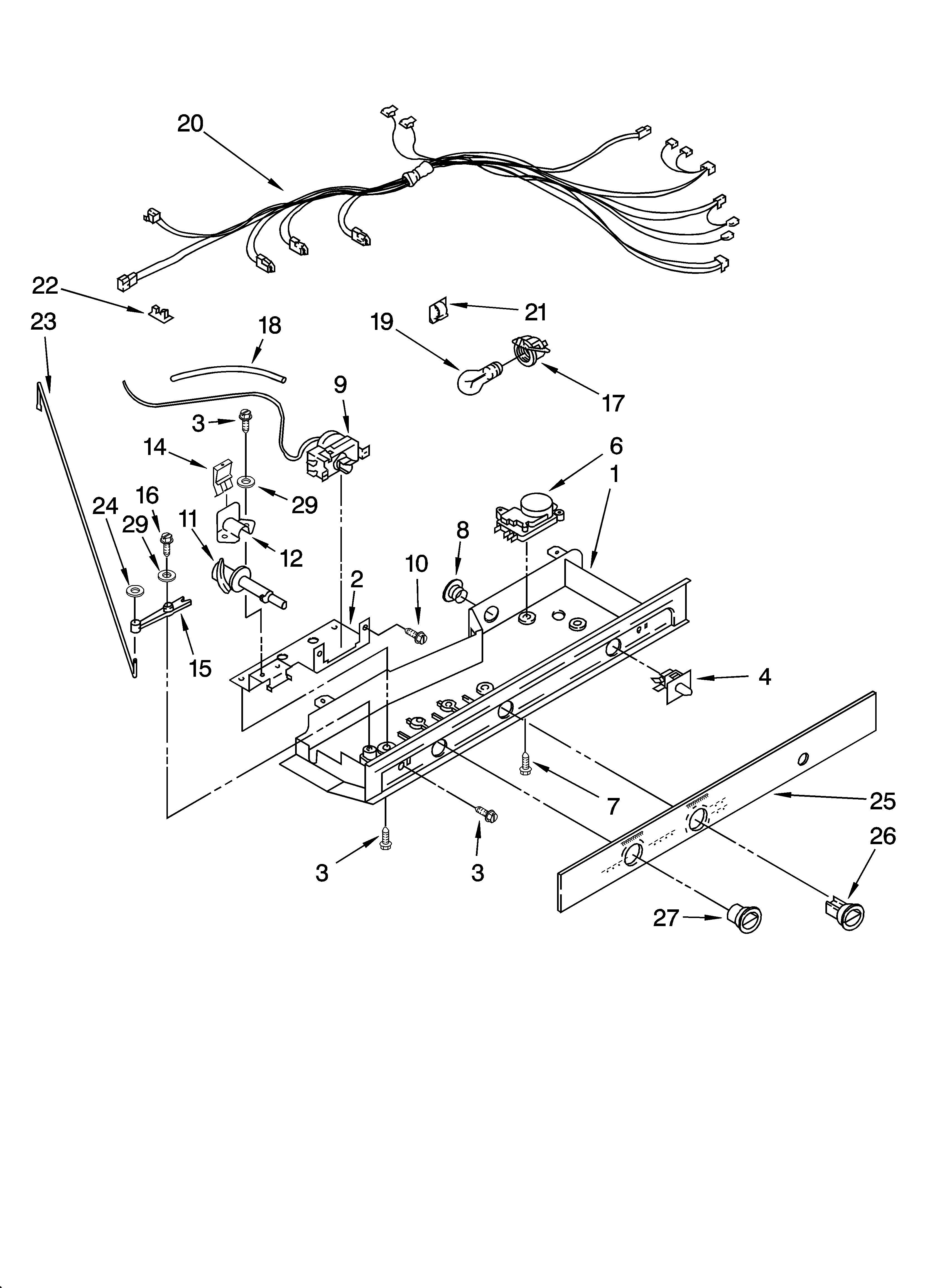 Whirlpool ED5FHGXKT05 control parts diagram