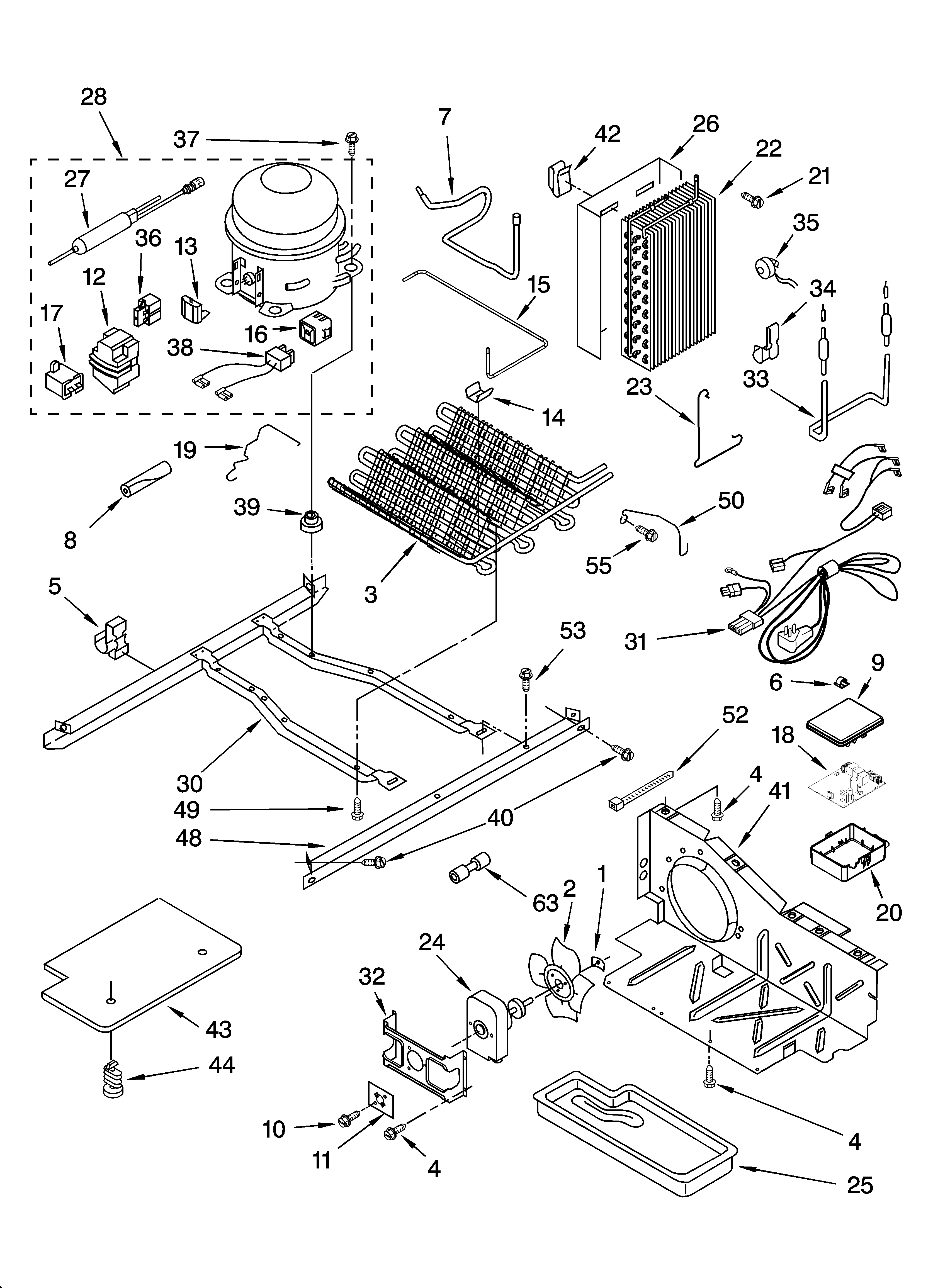 Whirlpool ED5LHAXML10 unit parts diagram
