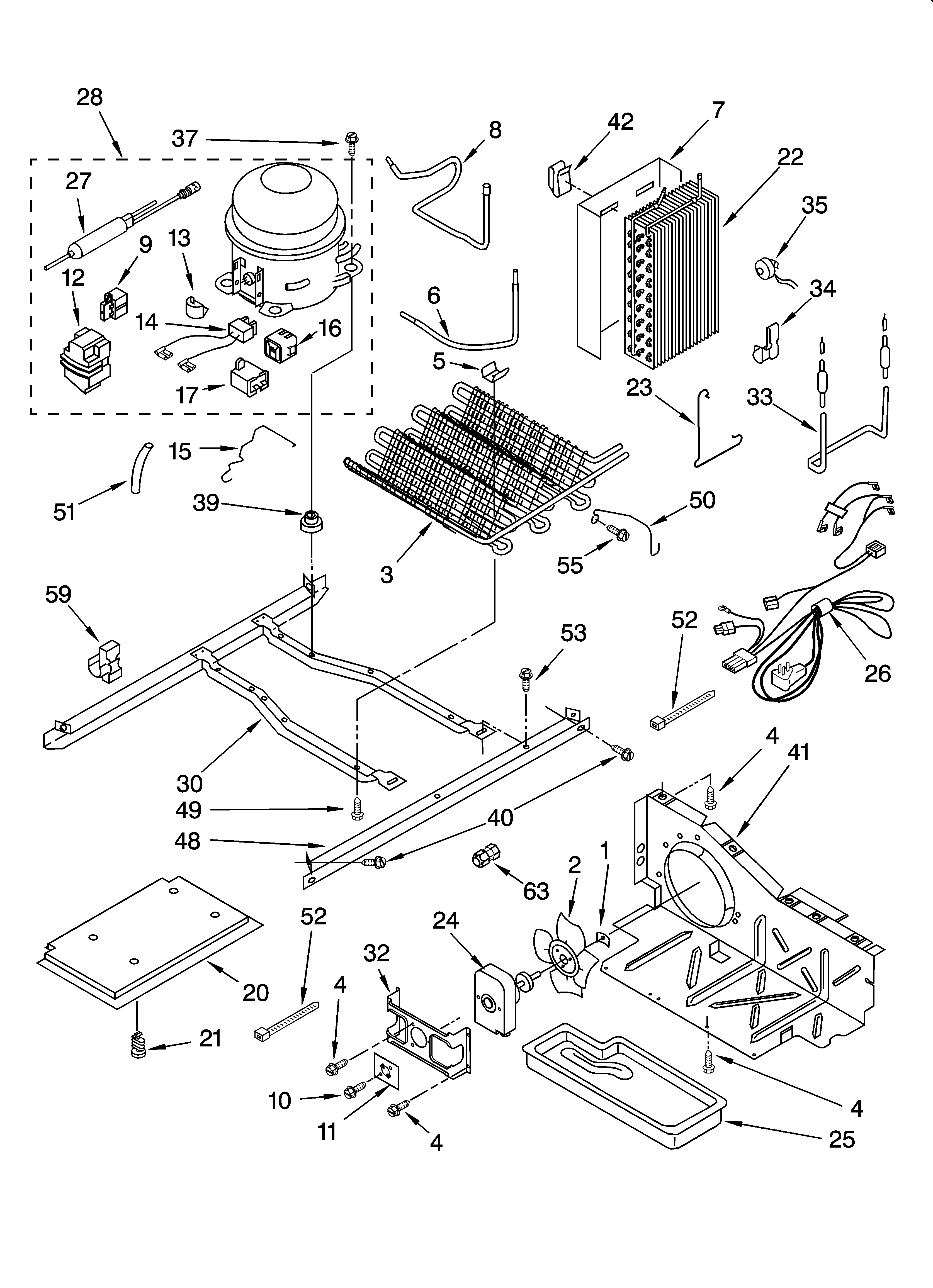 Whirlpool ED5PHAXMQ10 unit parts diagram