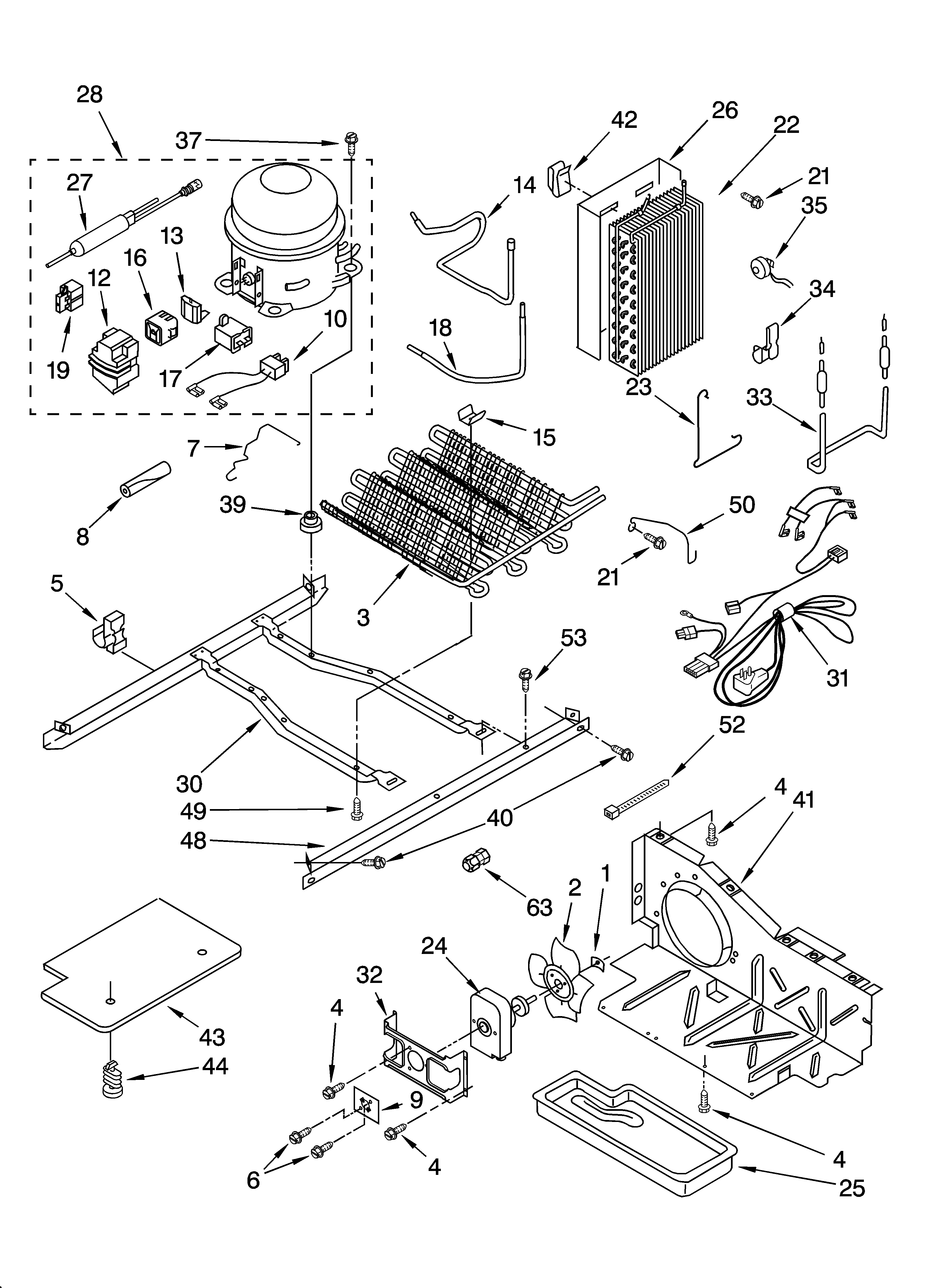 Whirlpool ED5VHGXMT10 unit parts diagram