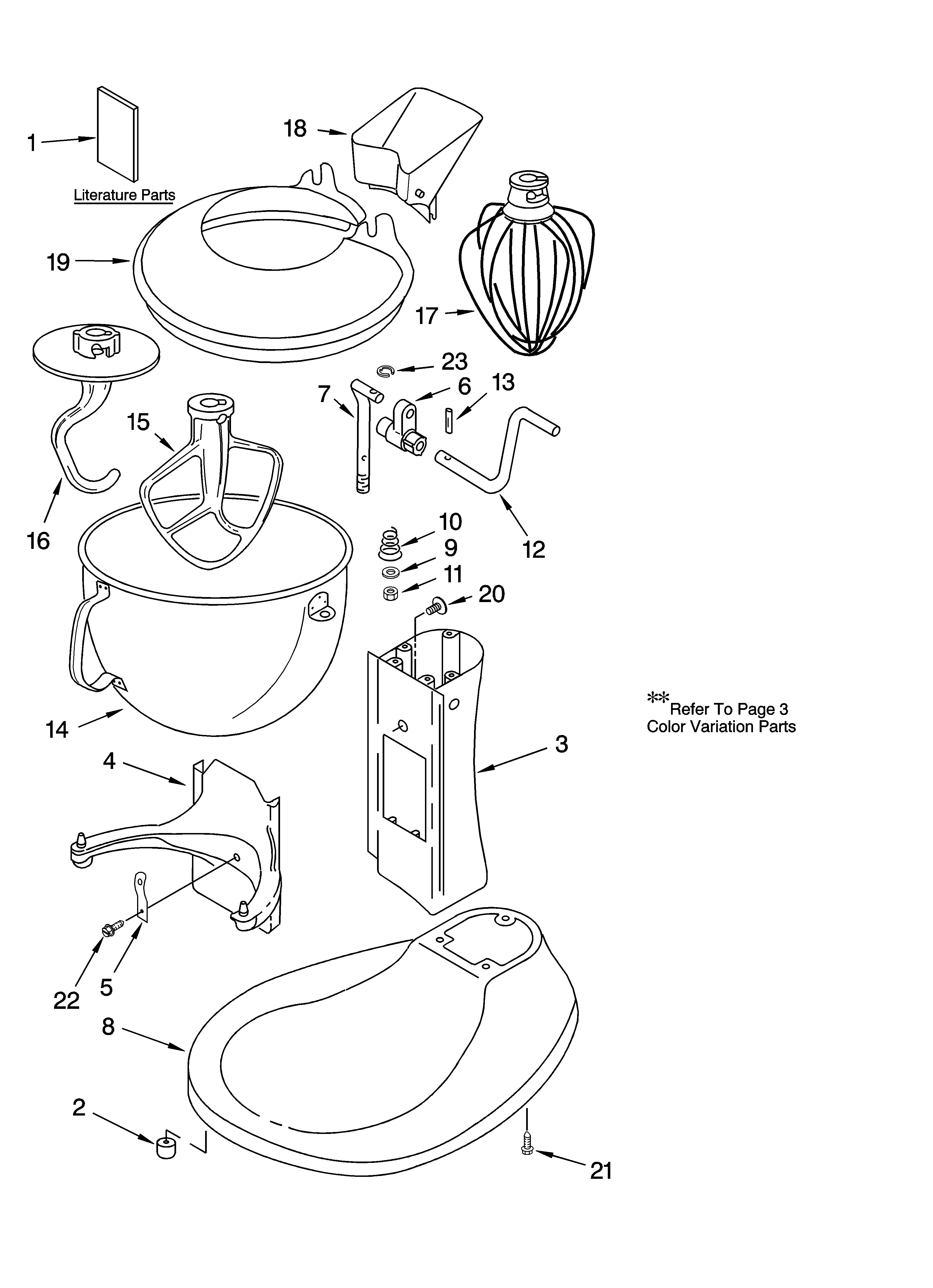 KitchenAid KB26G1X-3 base, pedestal unit and accessory parts diagram