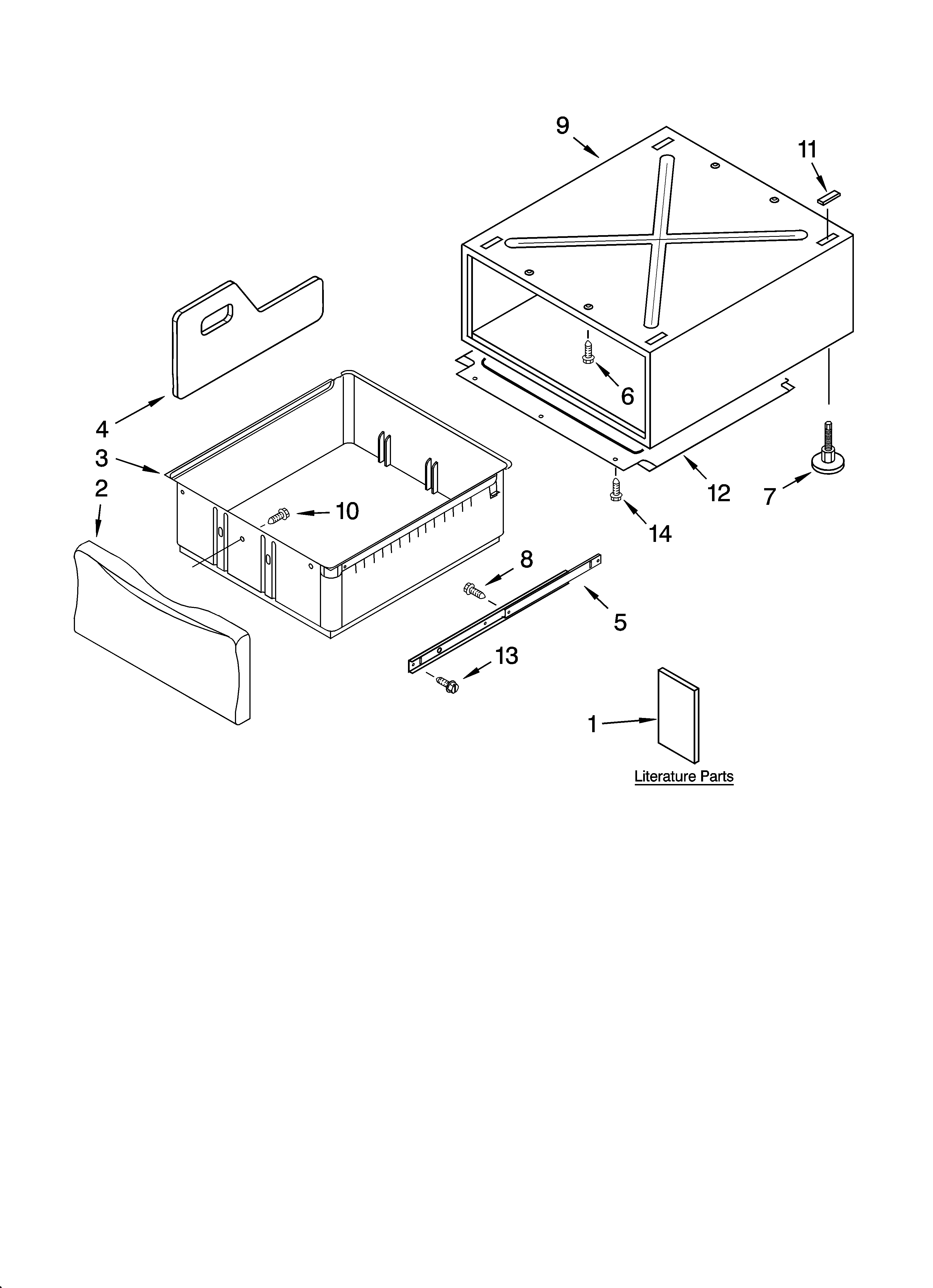 KitchenAid KGHS01PMT0 pedestal parts (not included) diagram