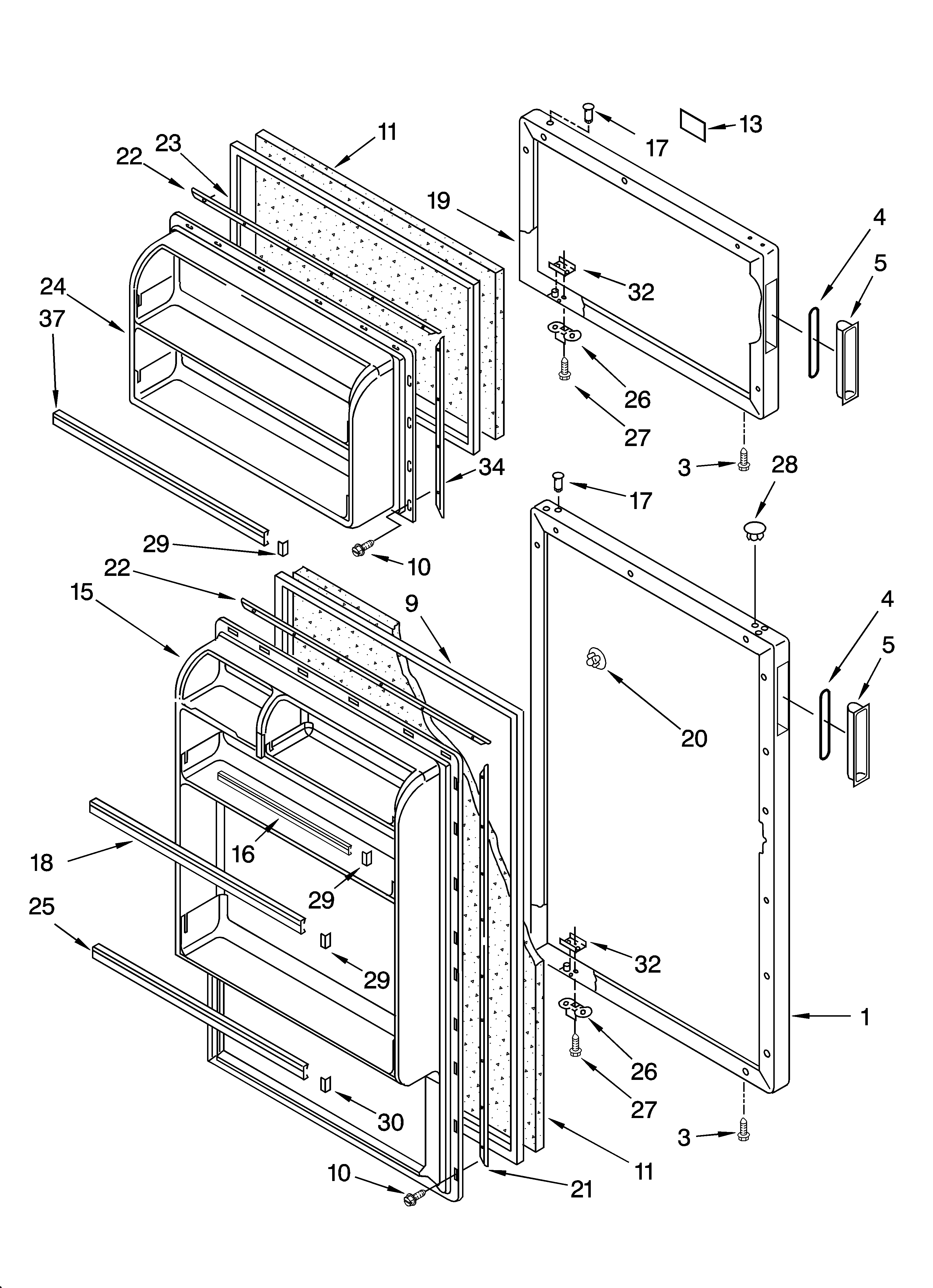 Kirkland ST14CKXKQ03 door parts diagram