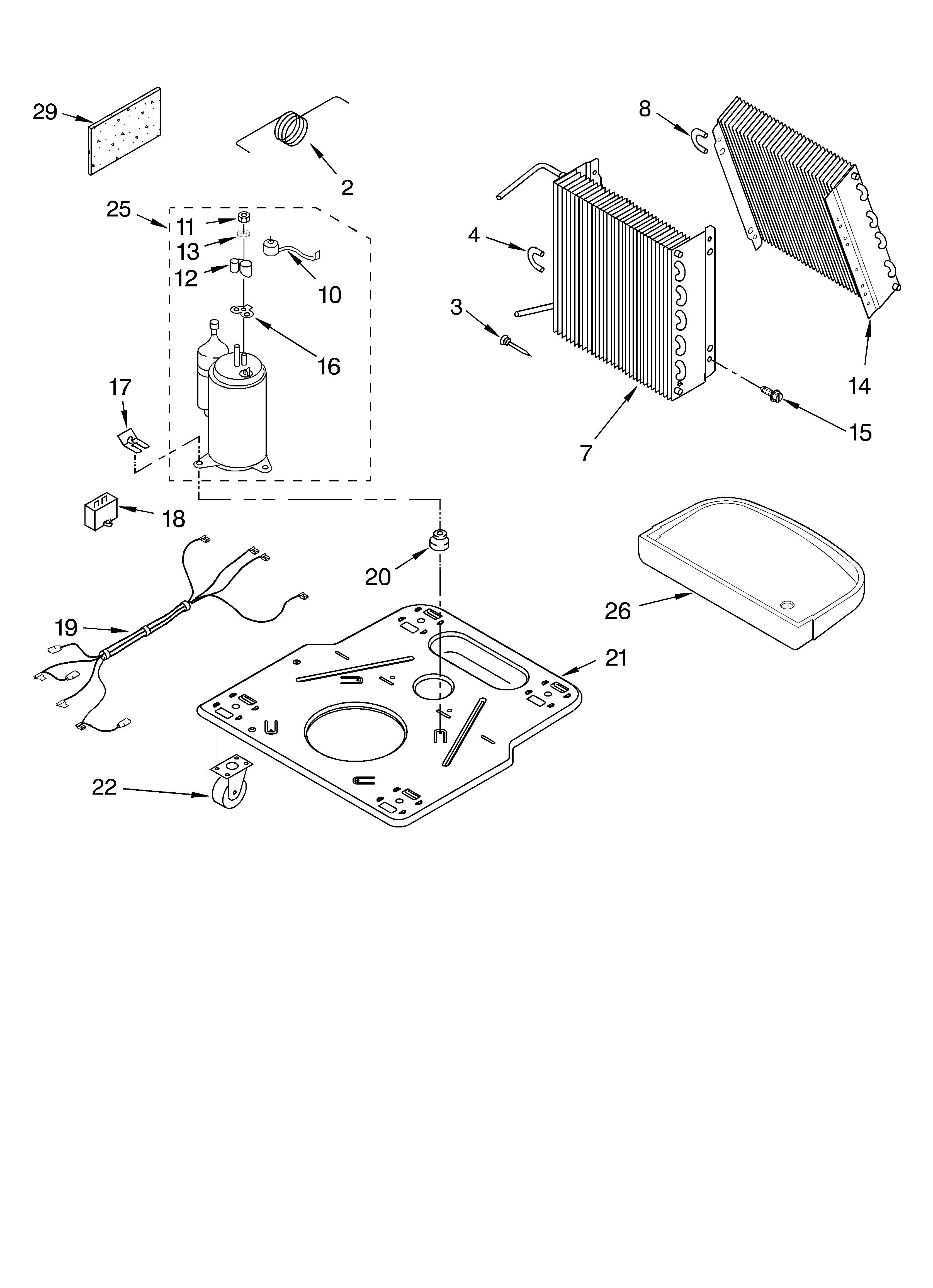 Whirlpool AD25BBL6 unit parts diagram