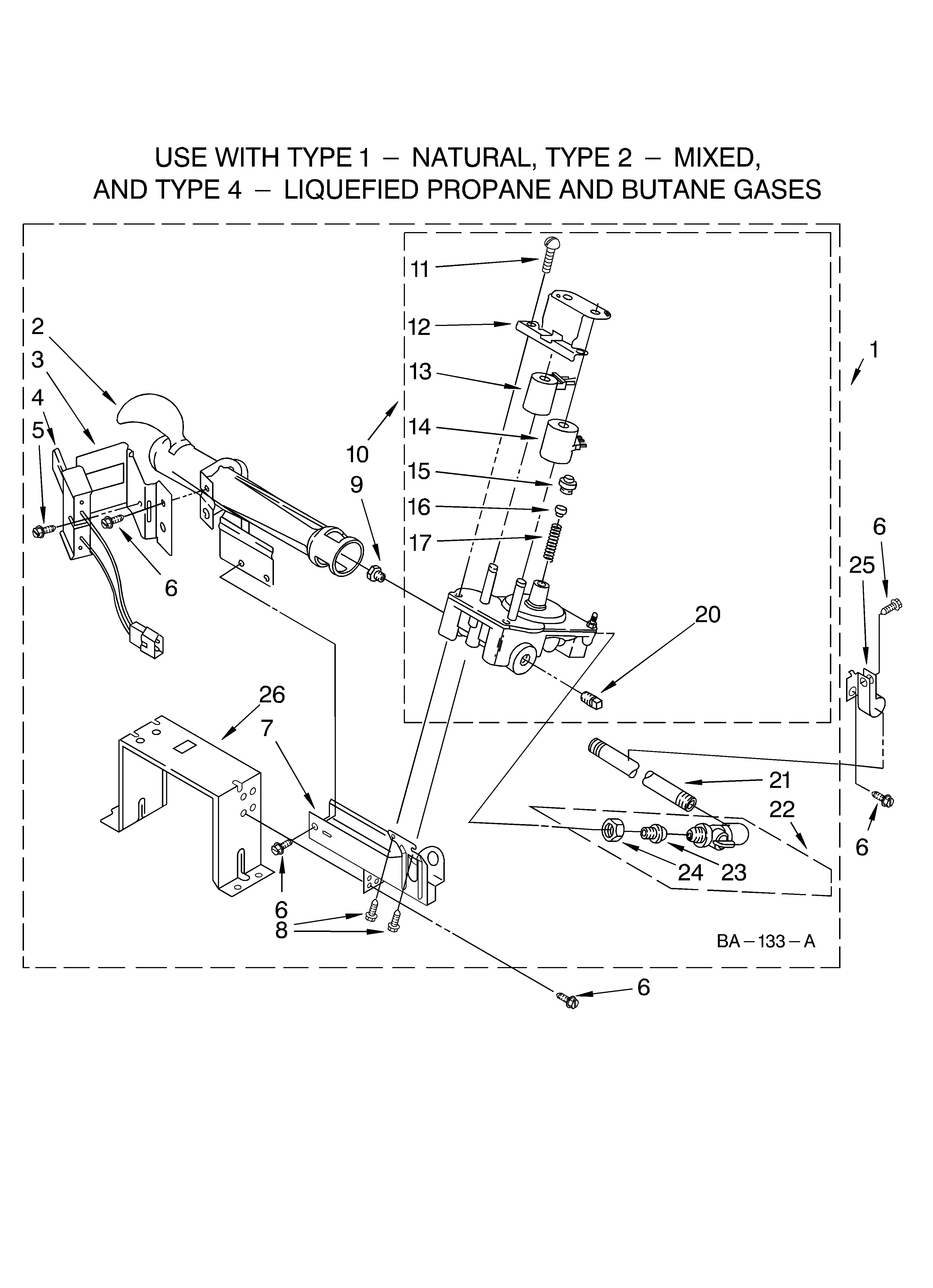 Whirlpool CGP2761KQ1 3401797 burner assembly diagram