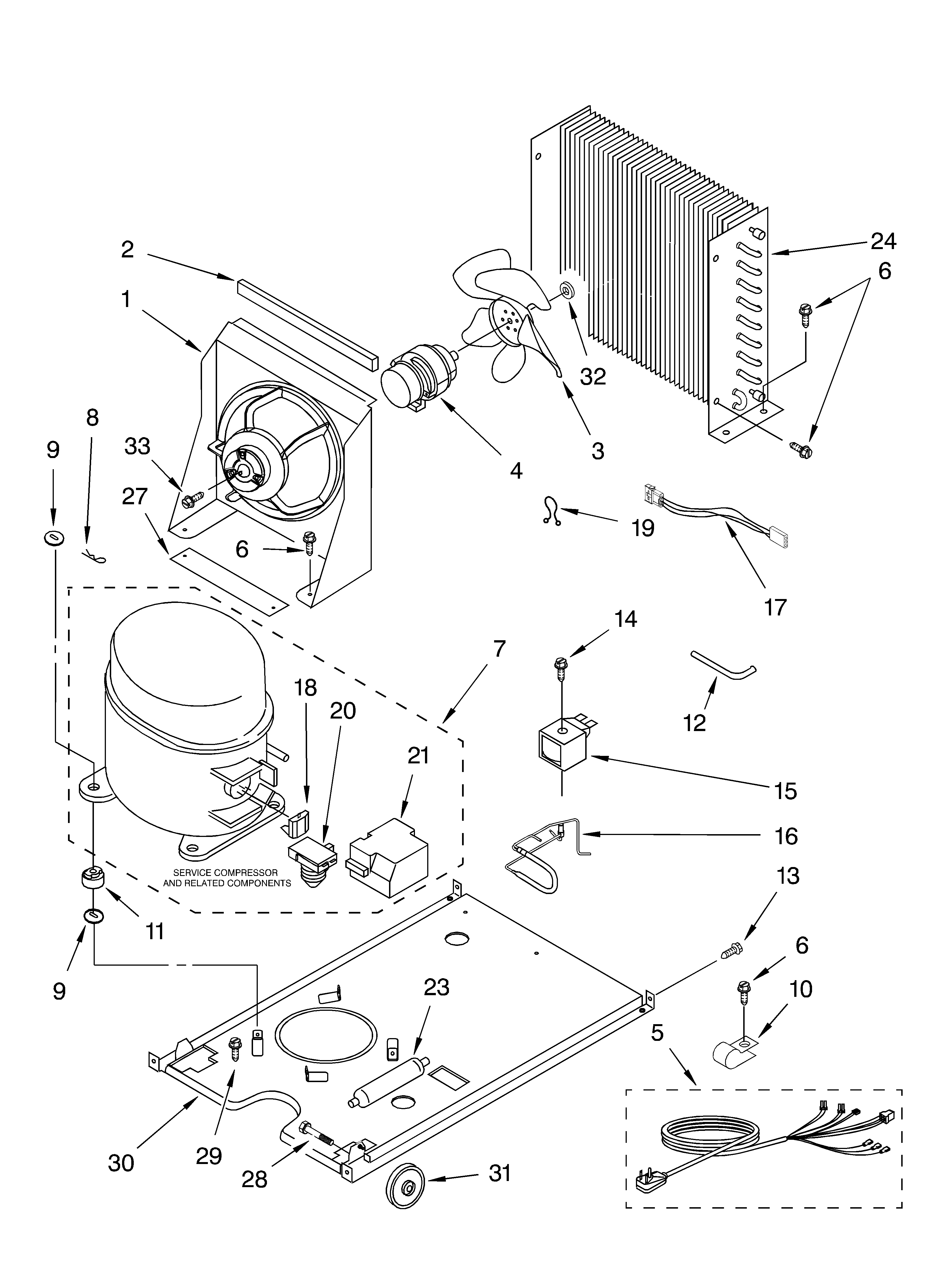 Whirlpool GI1500XHW4 unit parts diagram