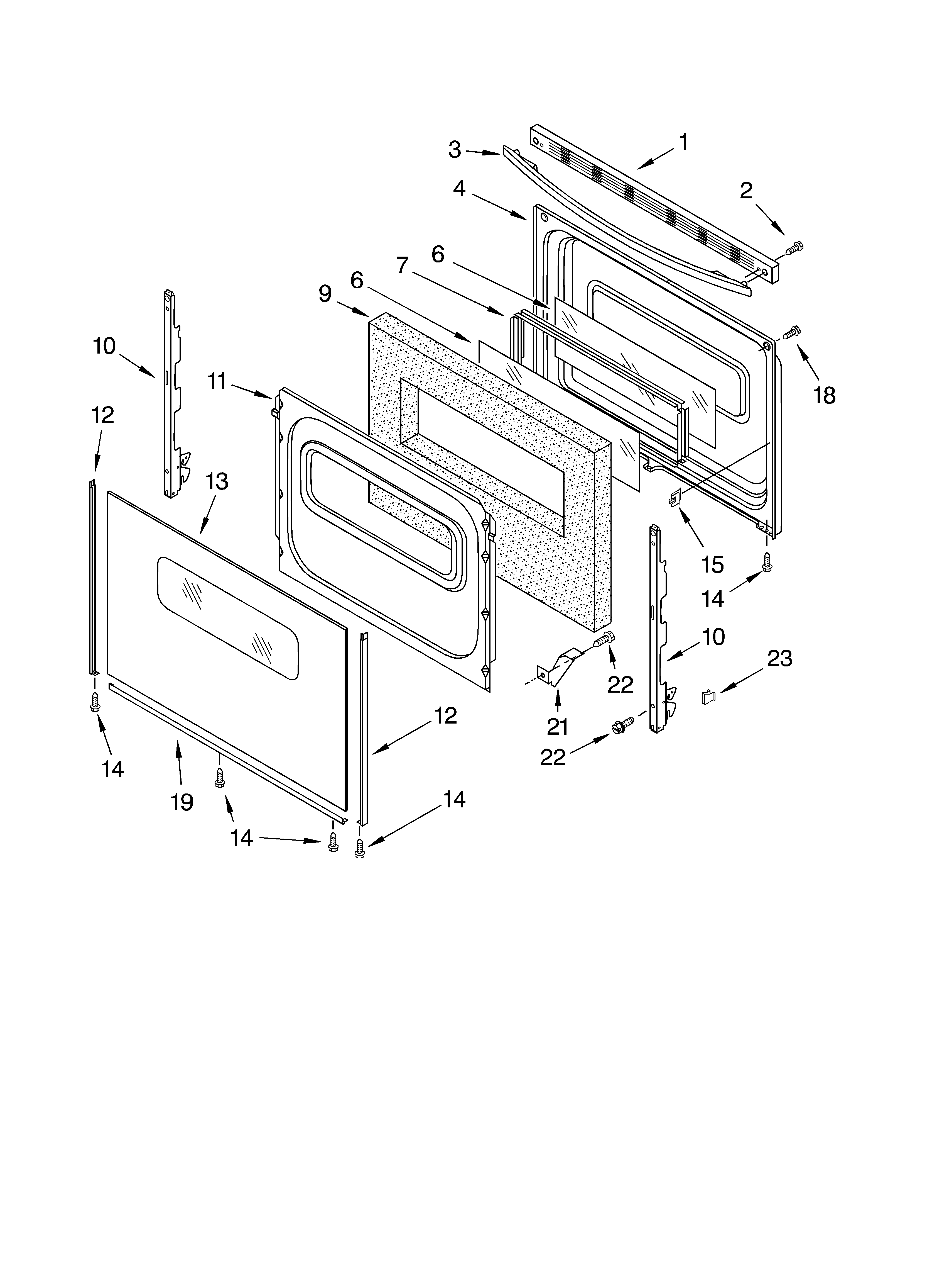 Whirlpool GS445LELS0 door parts, miscellaneous parts diagram