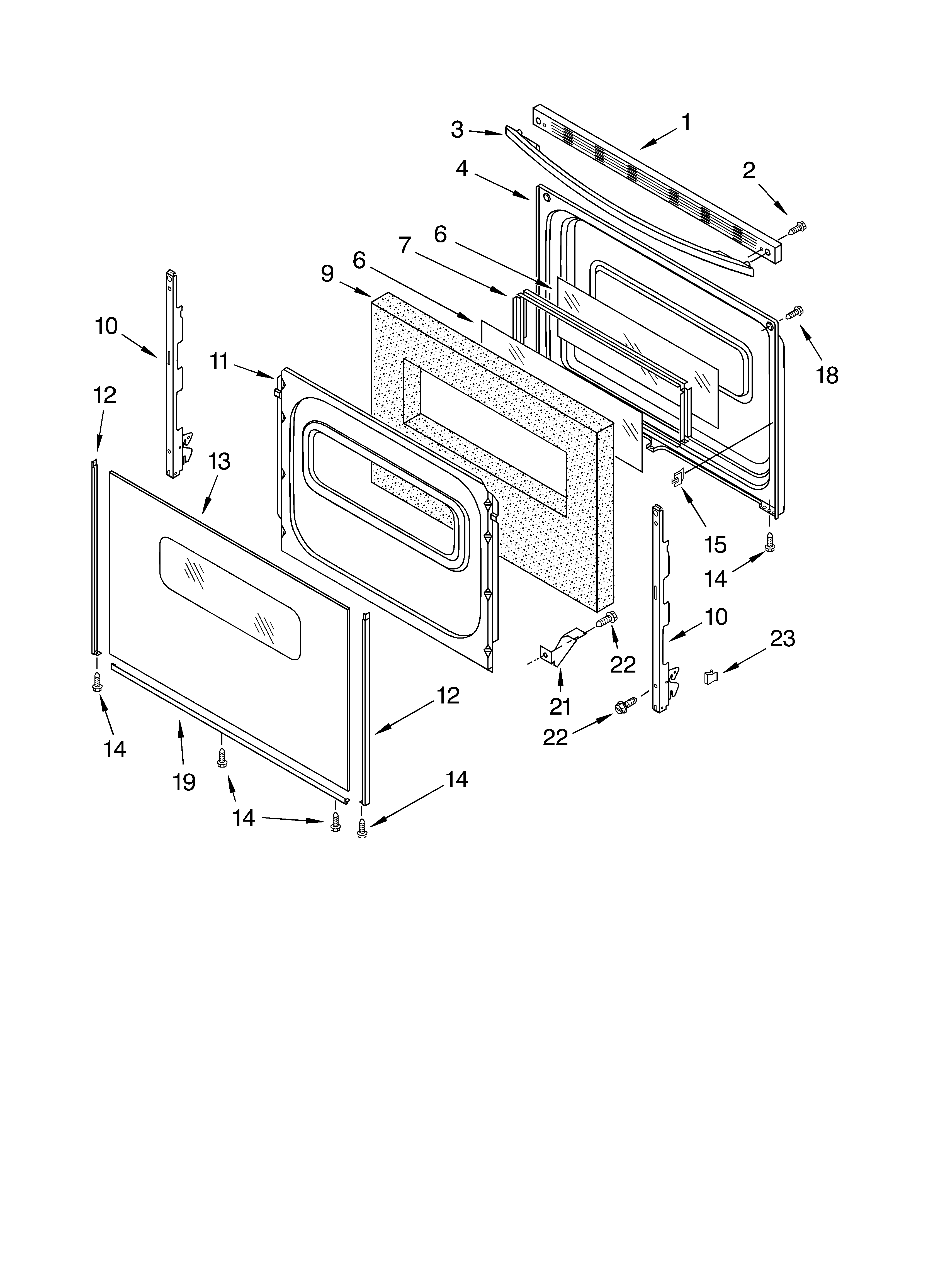 Whirlpool GS460LELT0 door parts, miscellaneous parts diagram