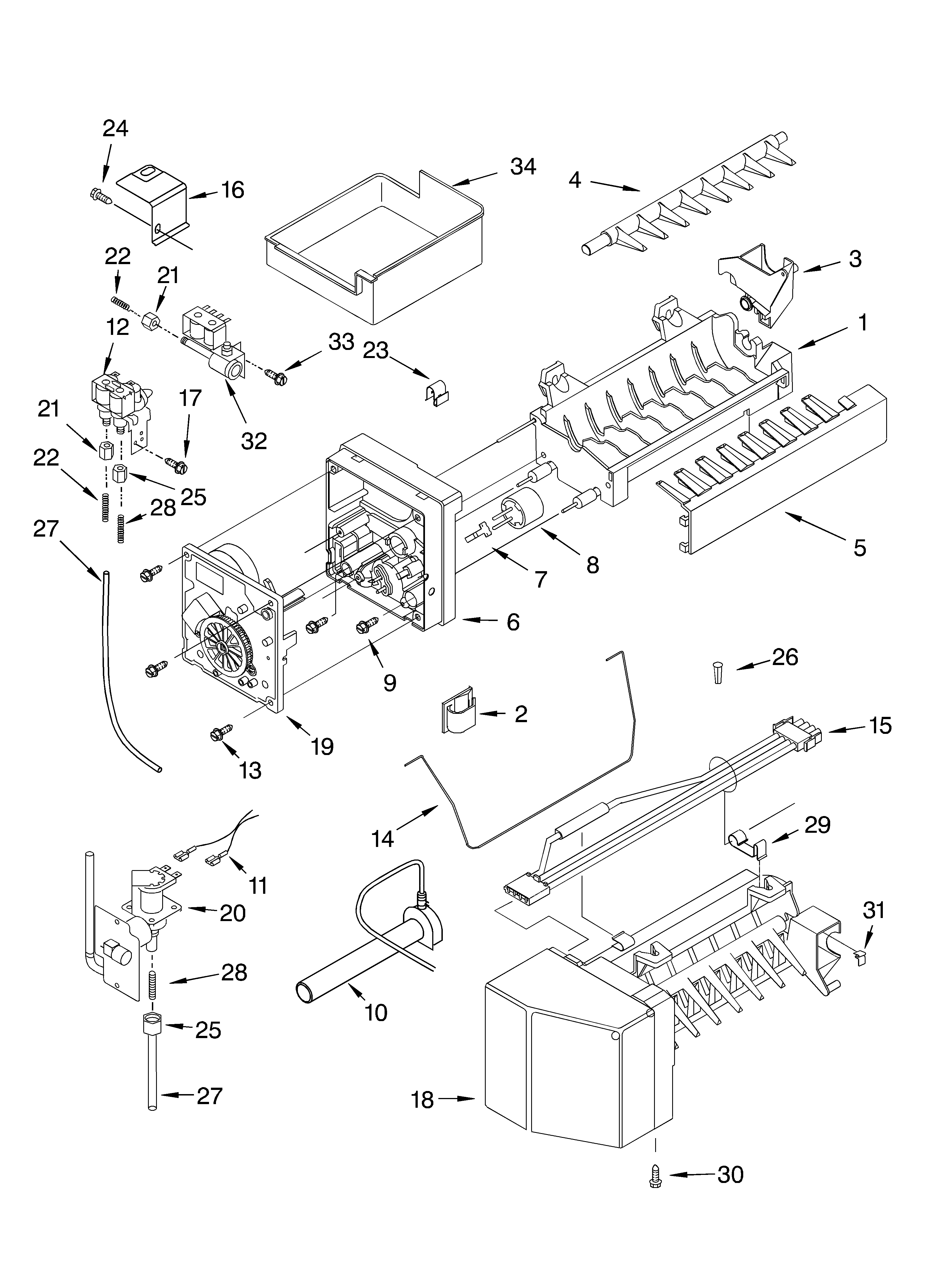 KitchenAid KBRA20ELBT00 icemaker parts diagram