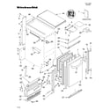 KitchenAid KUIA18NNJS3 cabinet liner and door parts diagram
