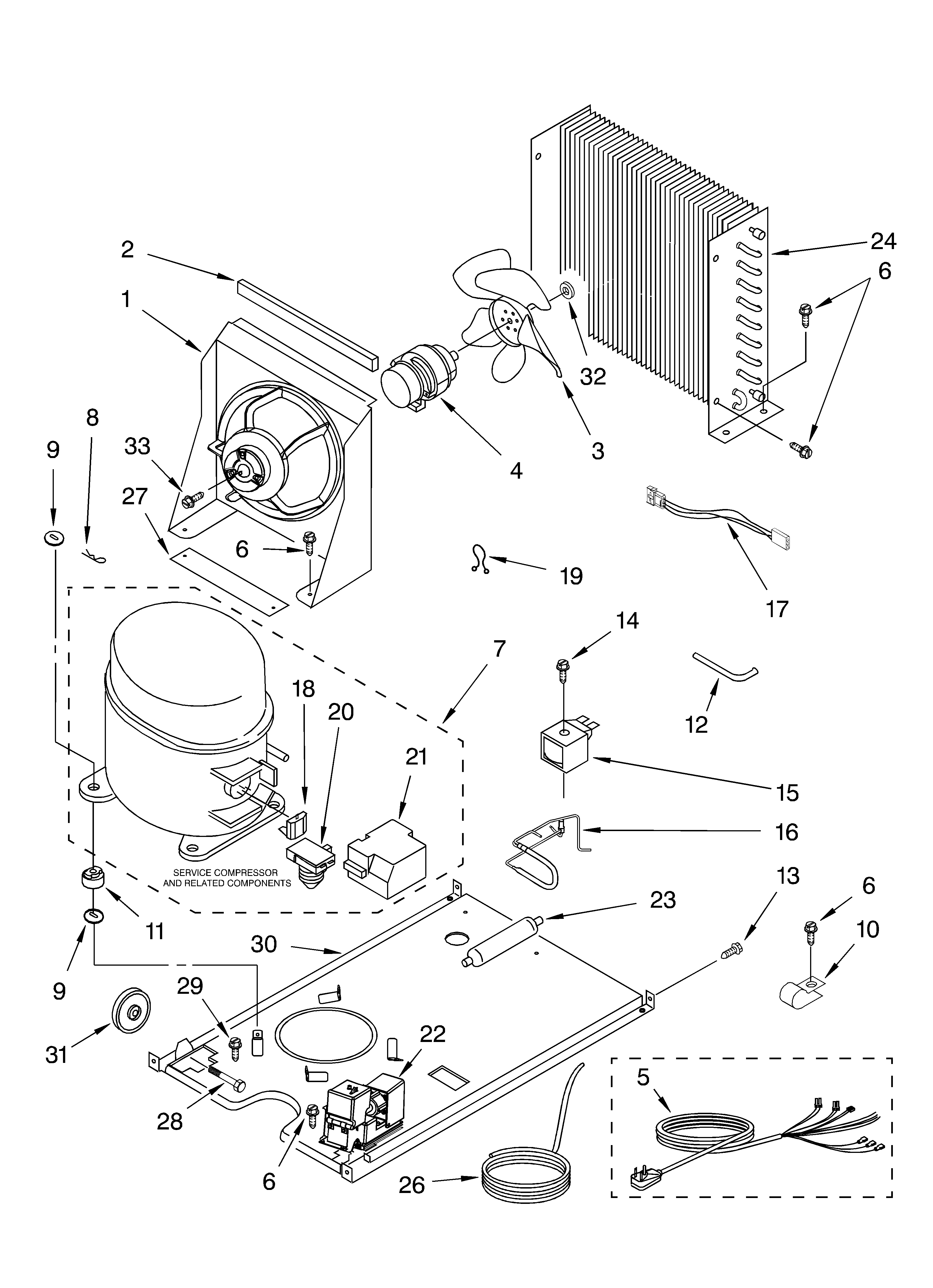 KitchenAid KUIS155HPW4 unit parts diagram