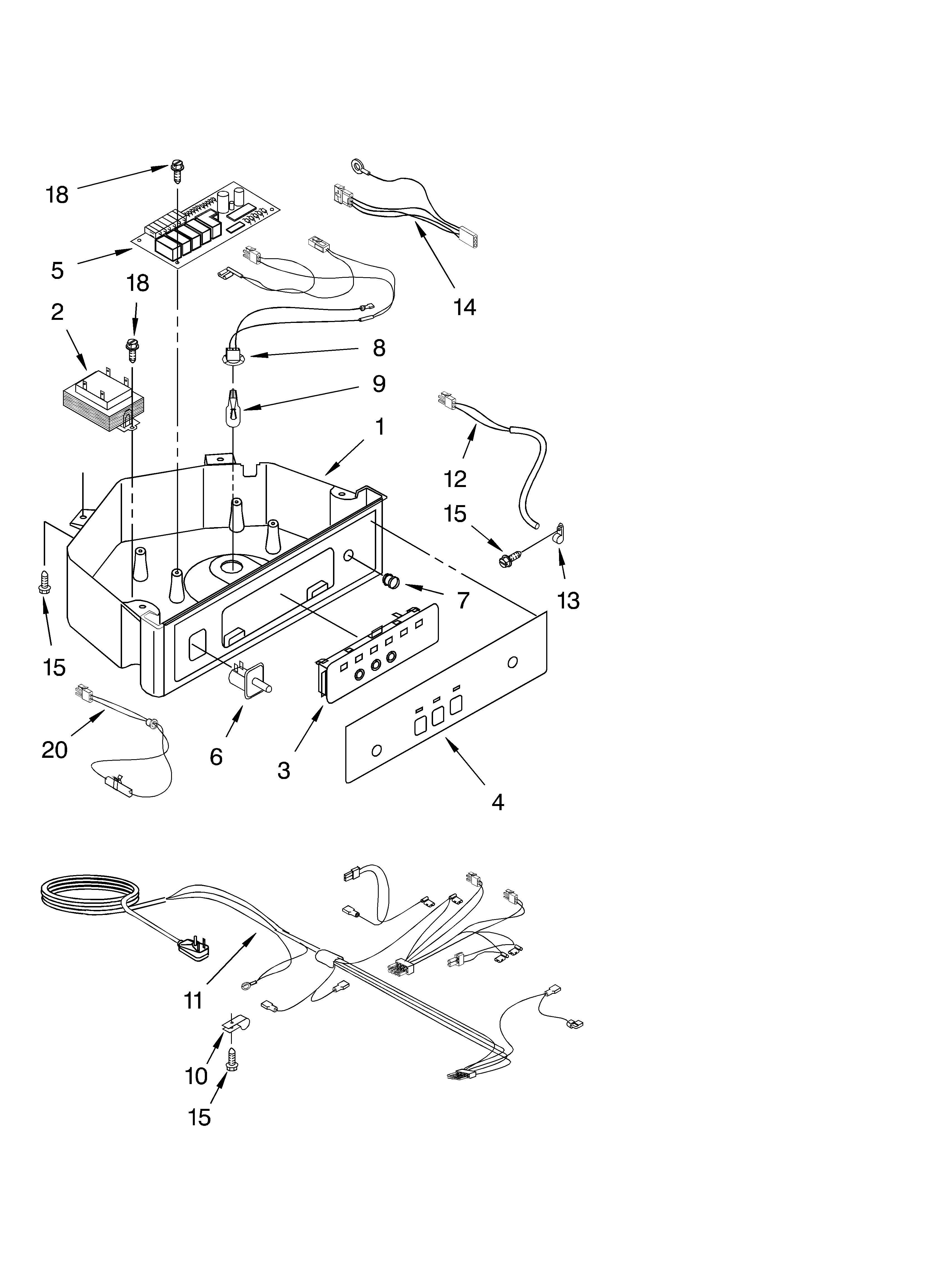 KitchenAid KUIS155HRS4 control panel parts diagram