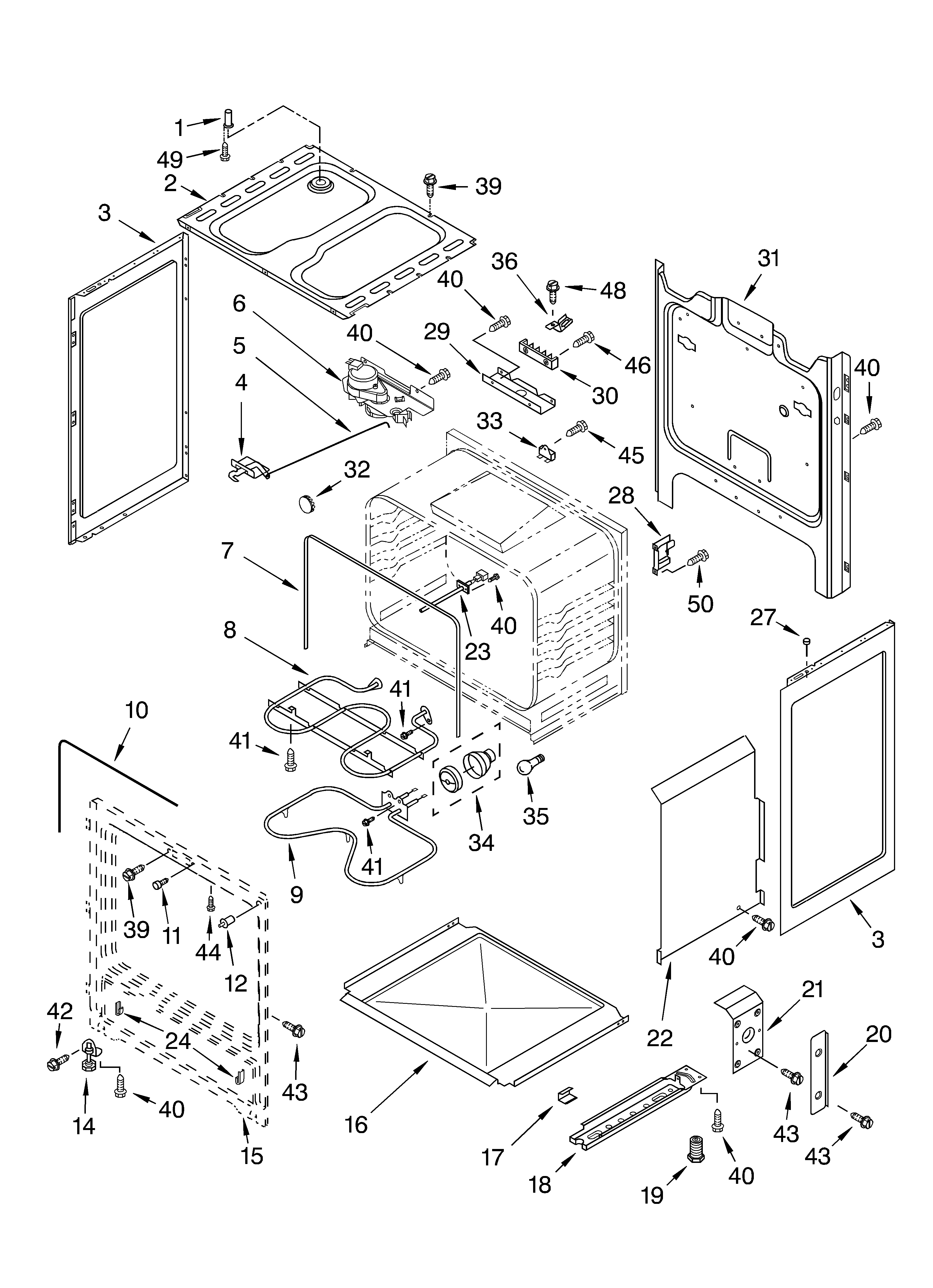Whirlpool RF379LXKT1 chassis parts diagram