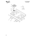 Whirlpool SF380LEKT1 cooktop parts diagram