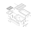Whirlpool SF380LEKT1 drawer & broiler parts diagram