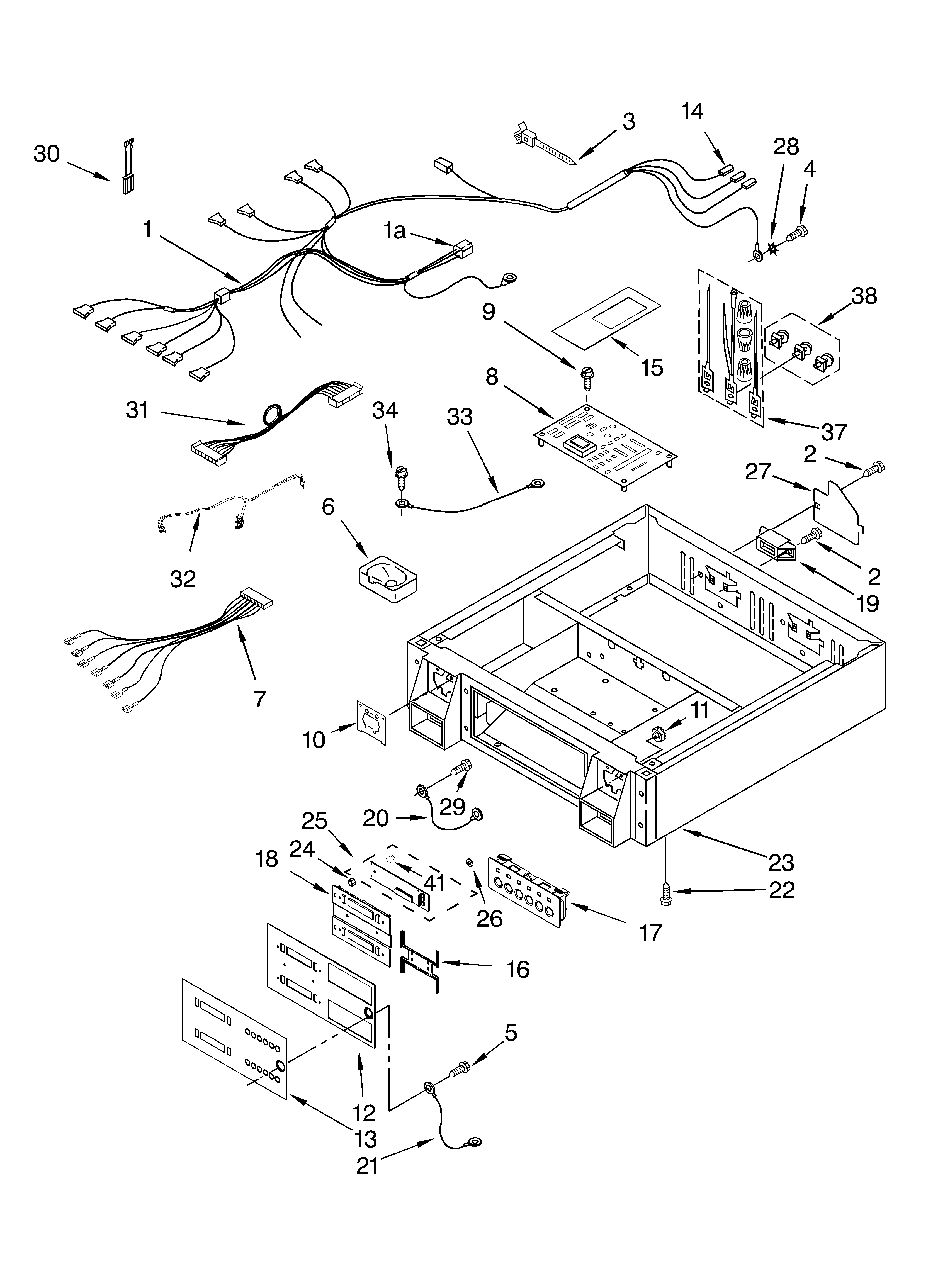 Whirlpool CSP2770KQ1 control panel and separator parts diagram
