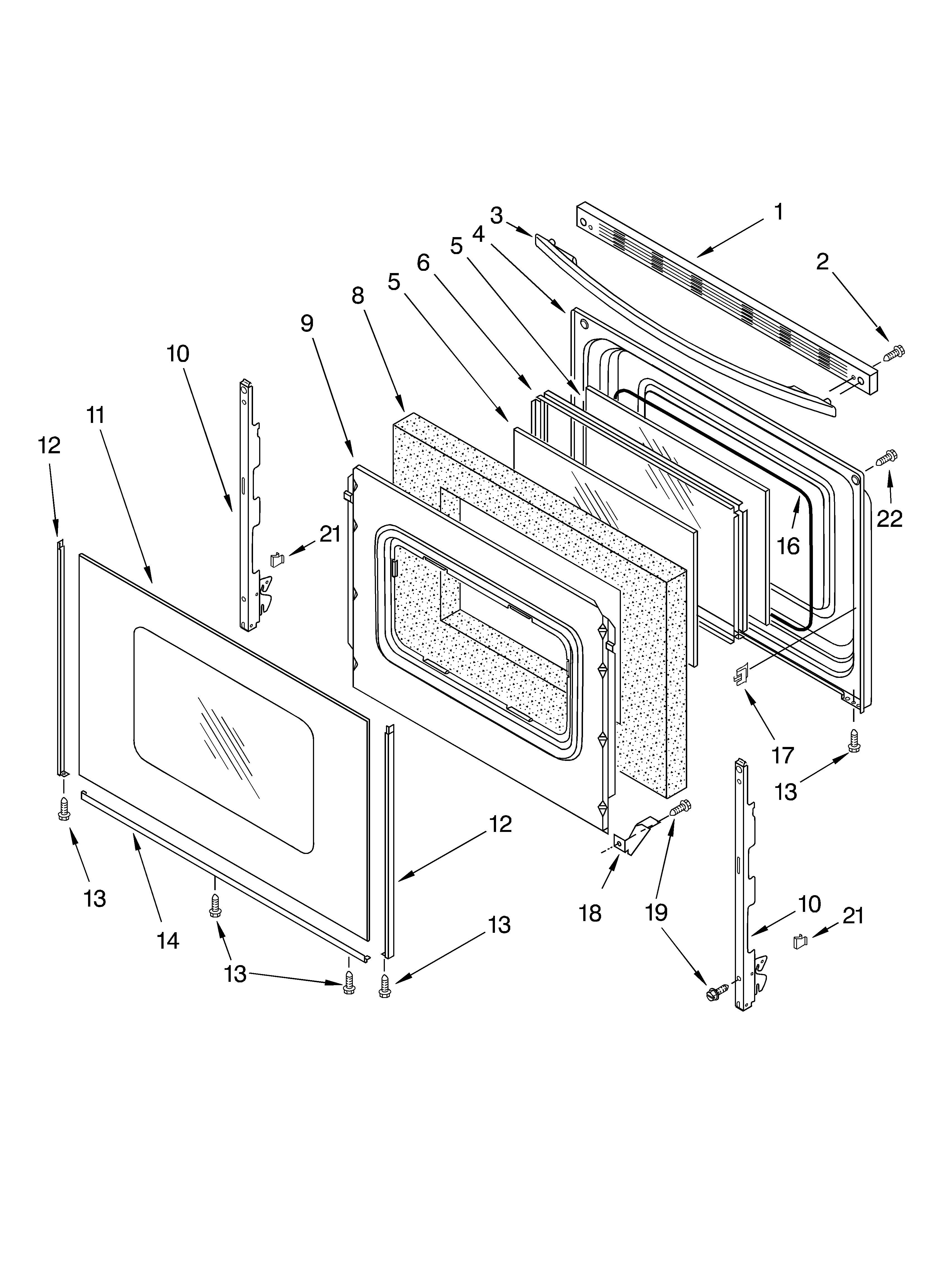 Whirlpool GR465LXLS1 door parts diagram