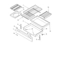 Whirlpool GS460LELQ1 drawer & broiler parts diagram