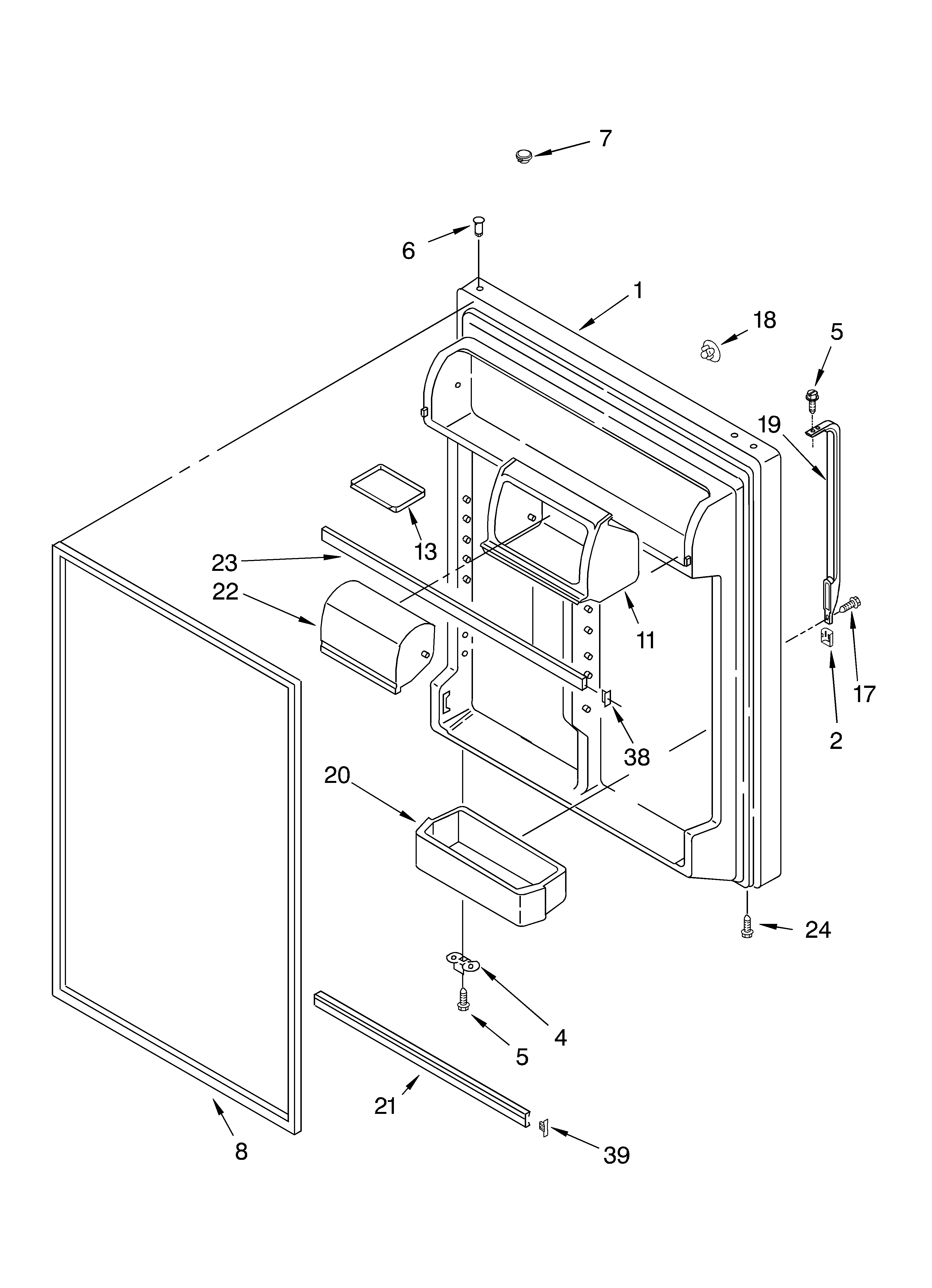 Whirlpool GT9SHKXMS00 refrigerator door parts diagram