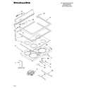 KitchenAid KERC508LSS0 cooktop parts diagram