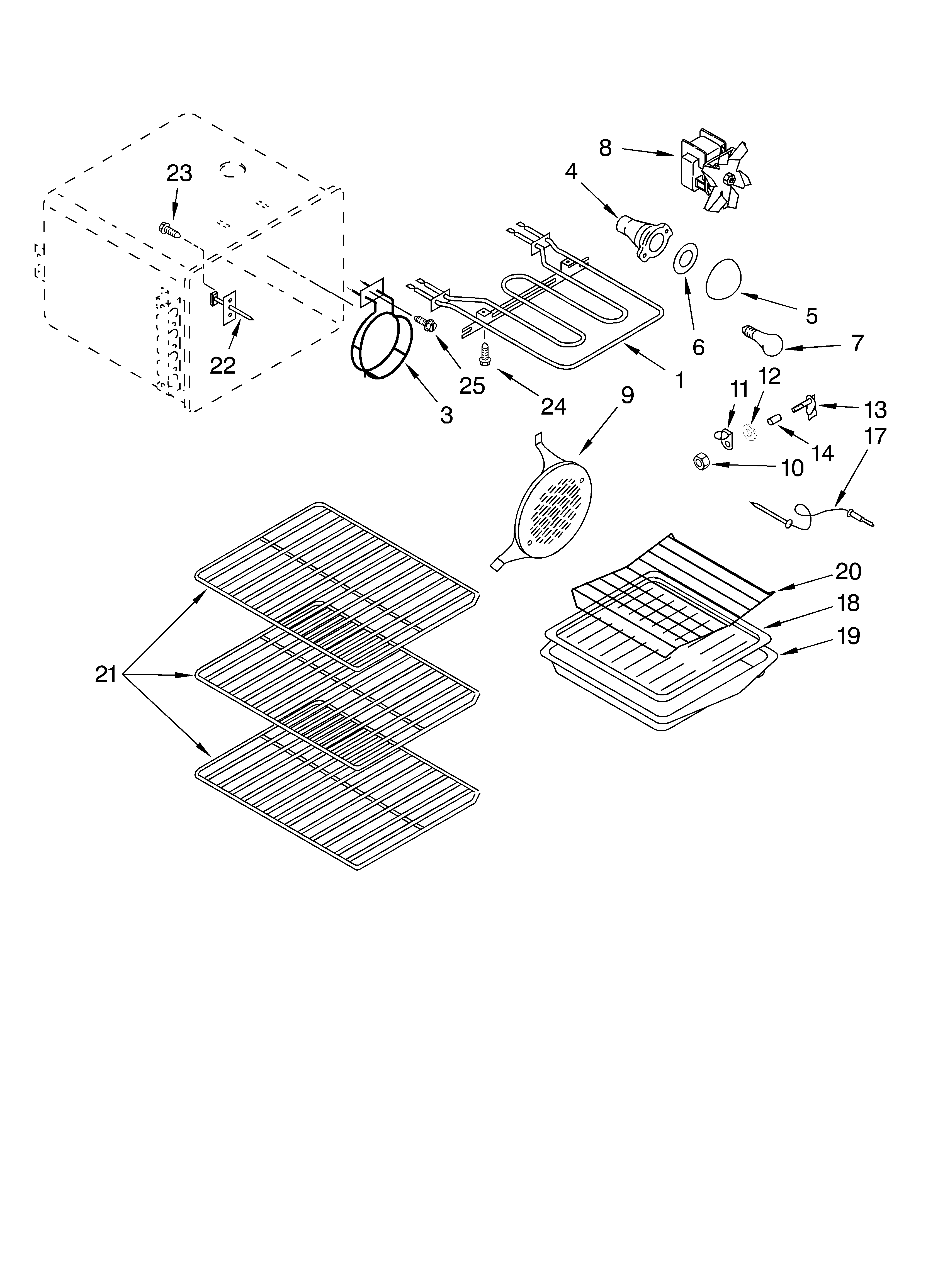 KitchenAid KERC508LSS0 oven parts diagram