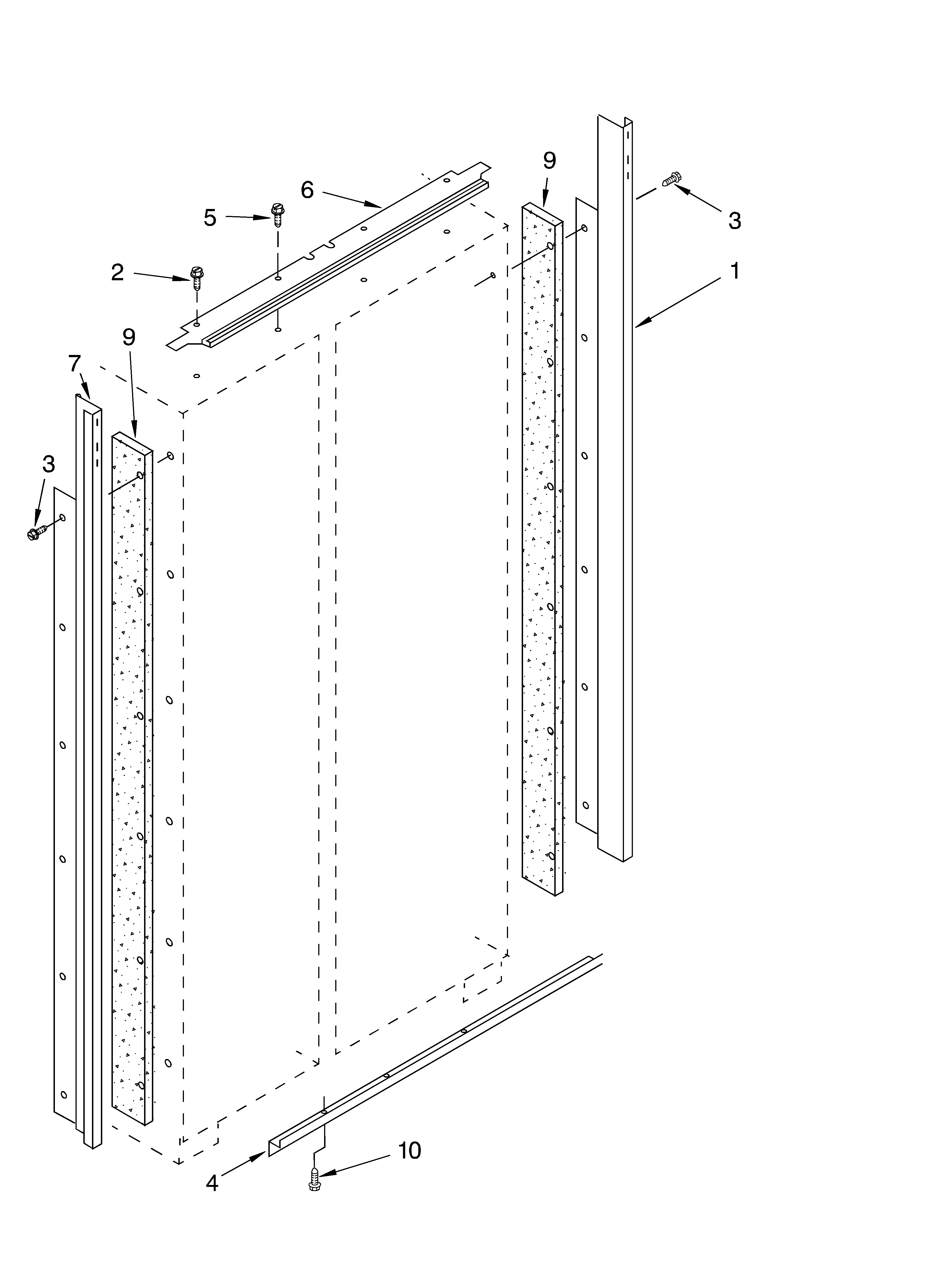 KitchenAid KSSC36QKS02 cabinet trim parts diagram