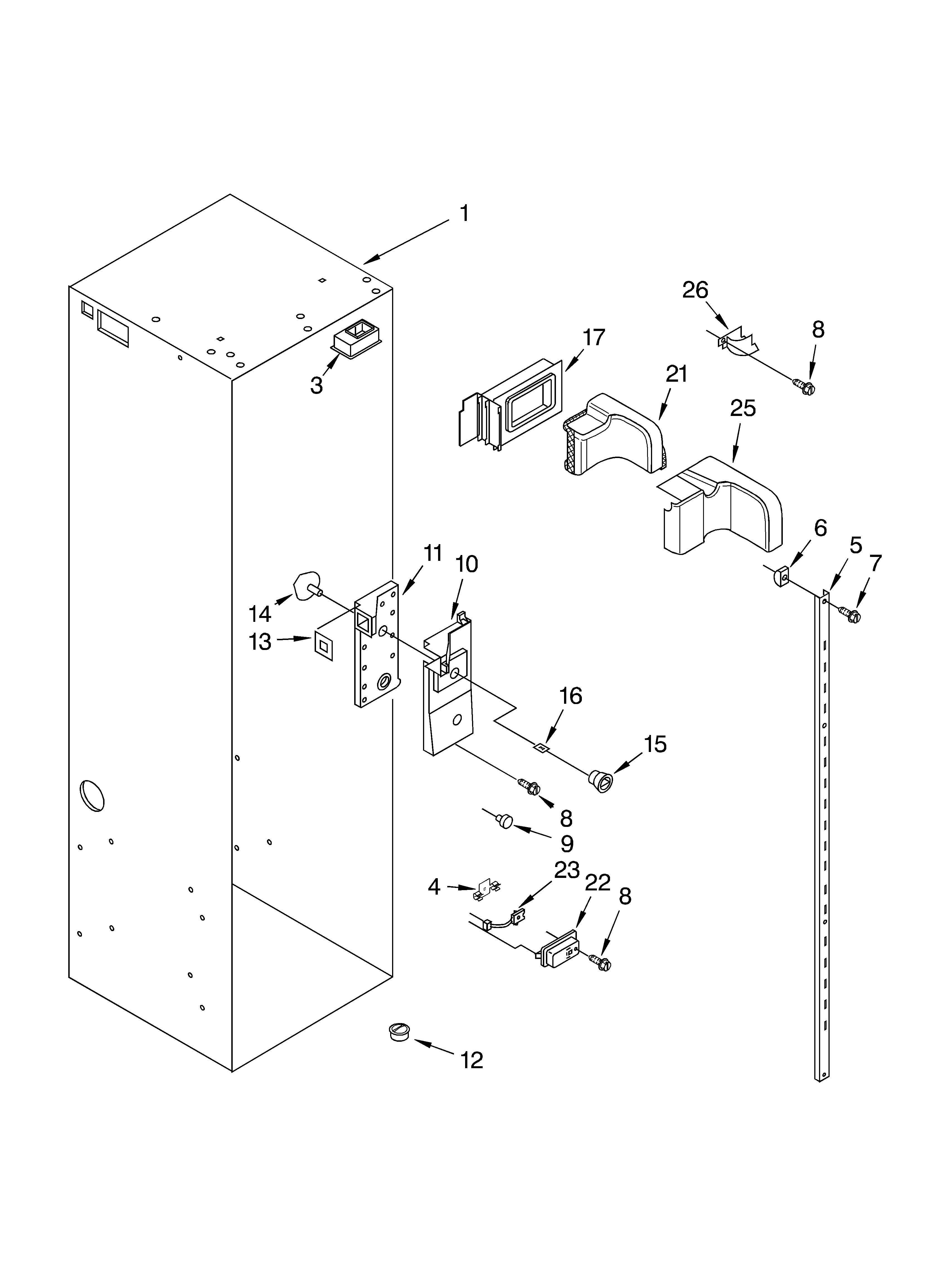 KitchenAid KSSC42FKS02 refrigerator liner parts diagram
