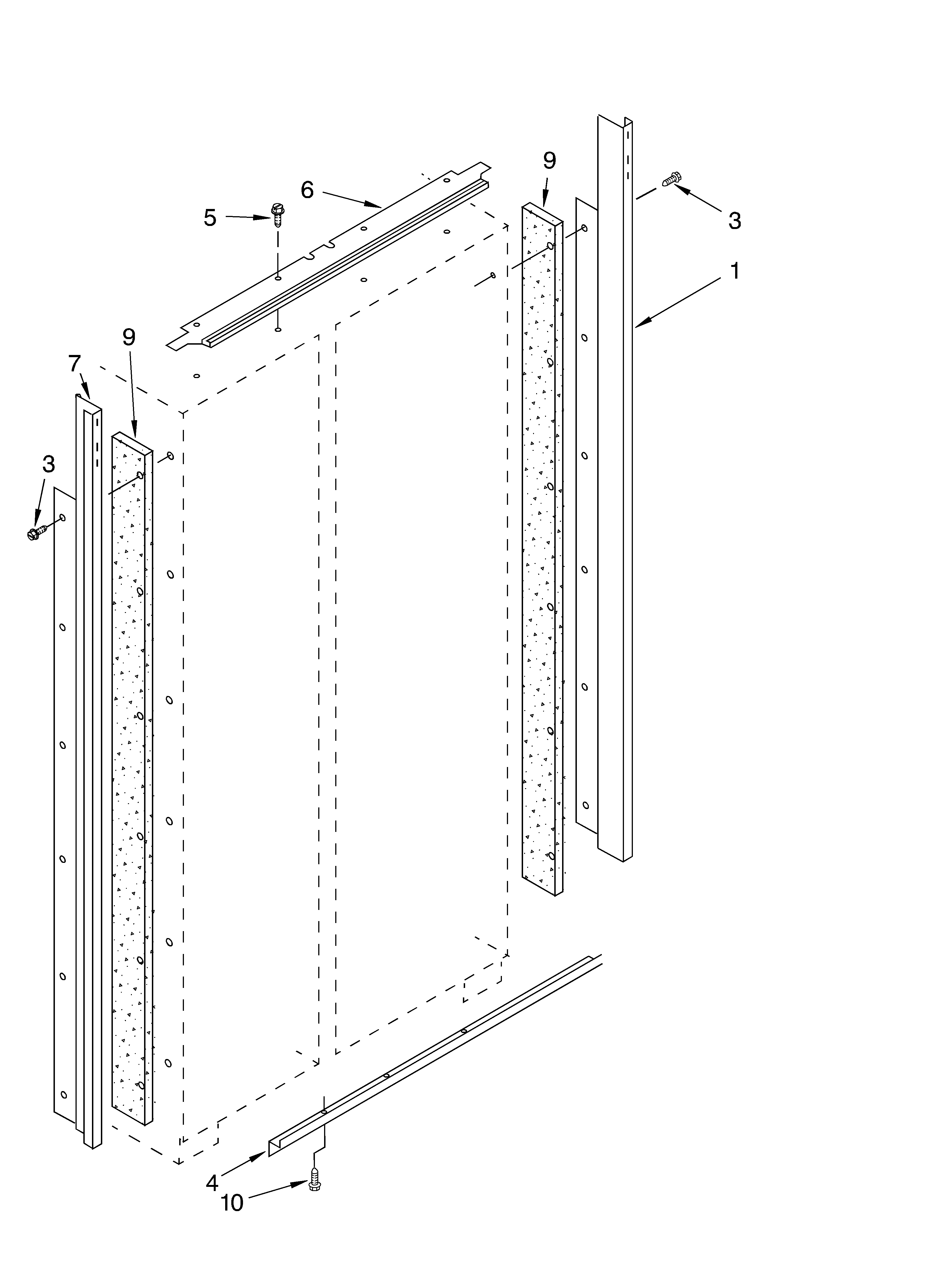 KitchenAid KSSC42QKS02 cabinet trim parts diagram