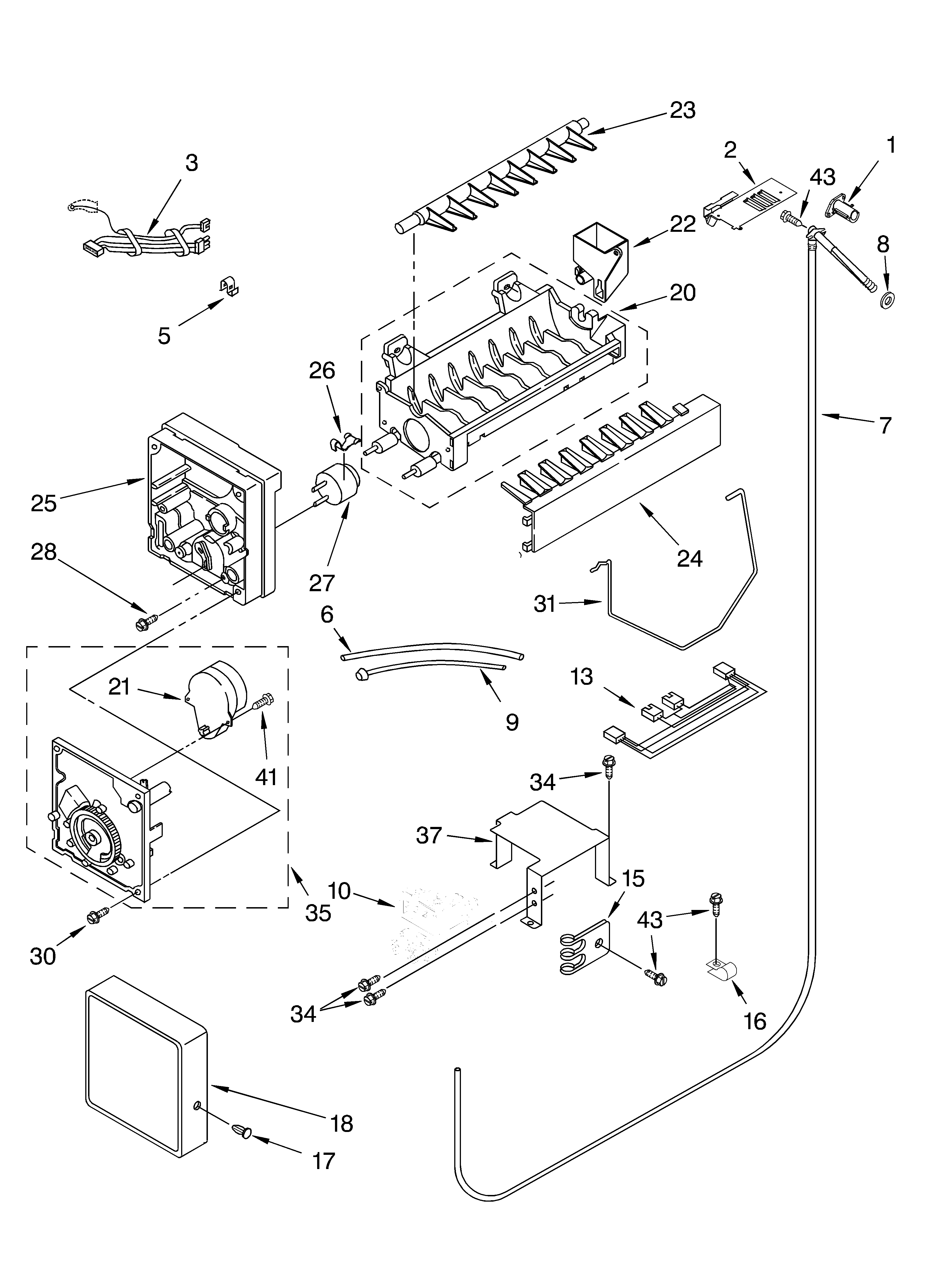 KitchenAid KSSC42QKS02 icemaker parts diagram