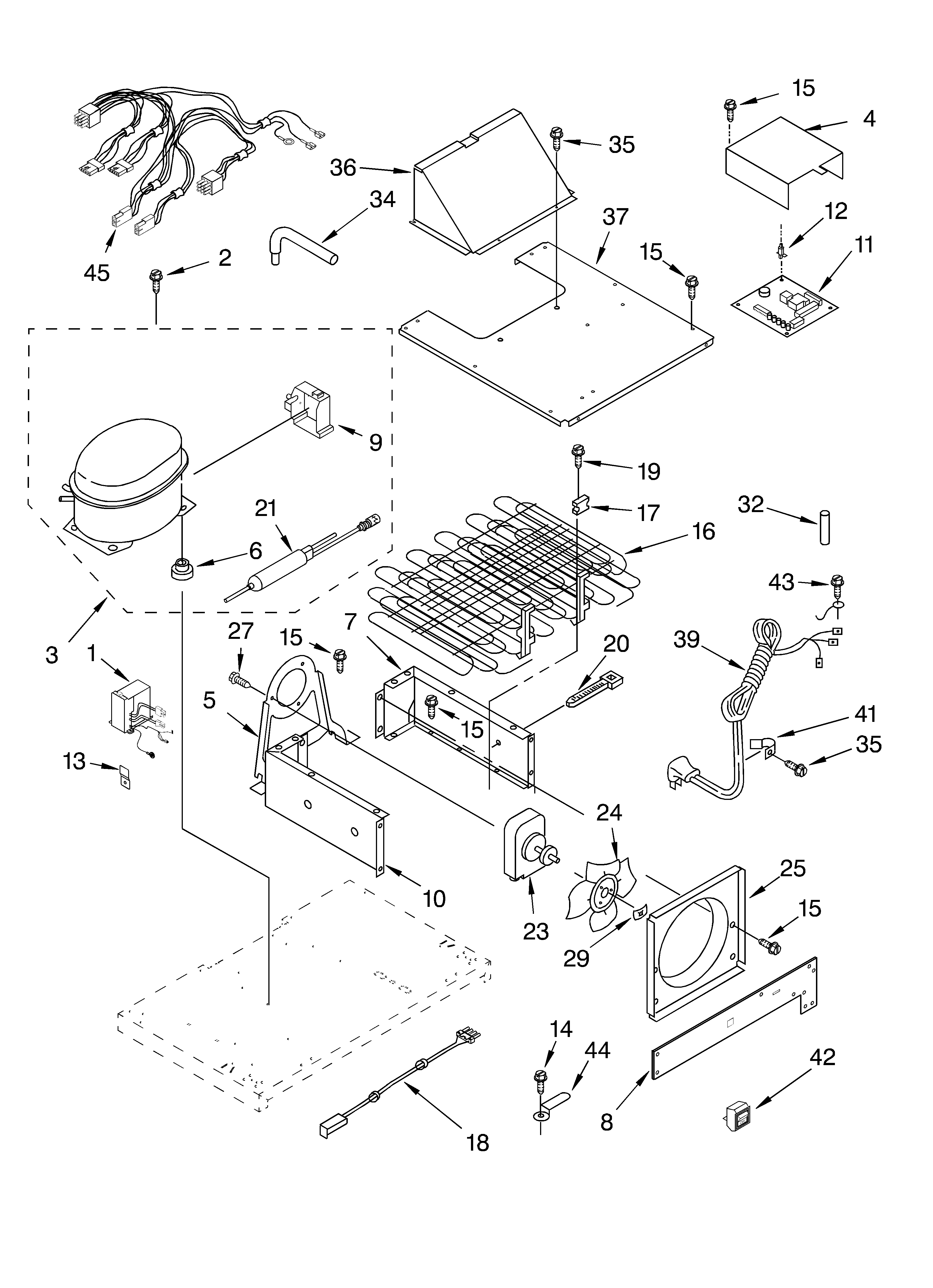 KitchenAid KSSC48FKB02 upper unit parts diagram