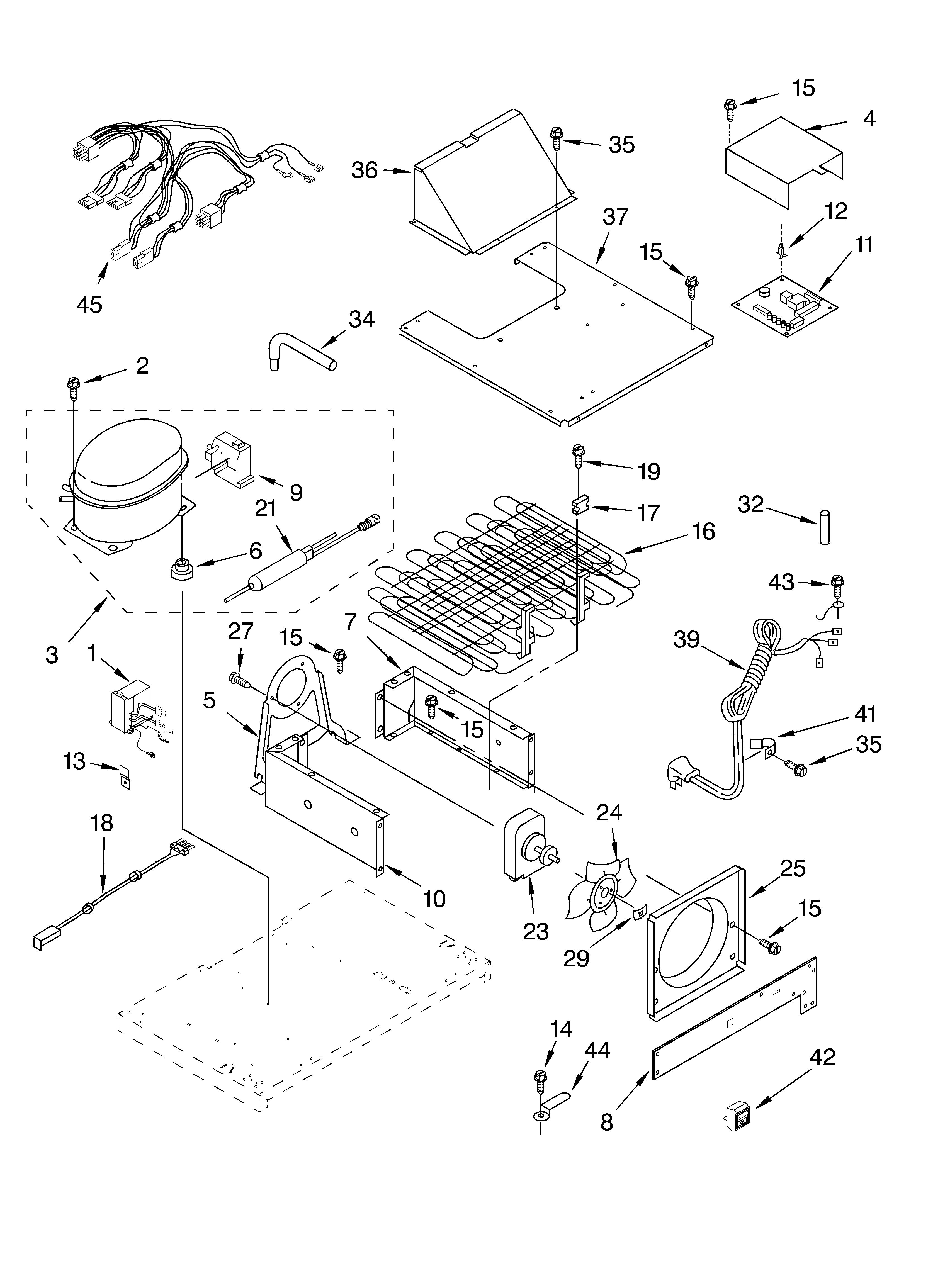 KitchenAid KSSP36QKS02 upper unit parts diagram