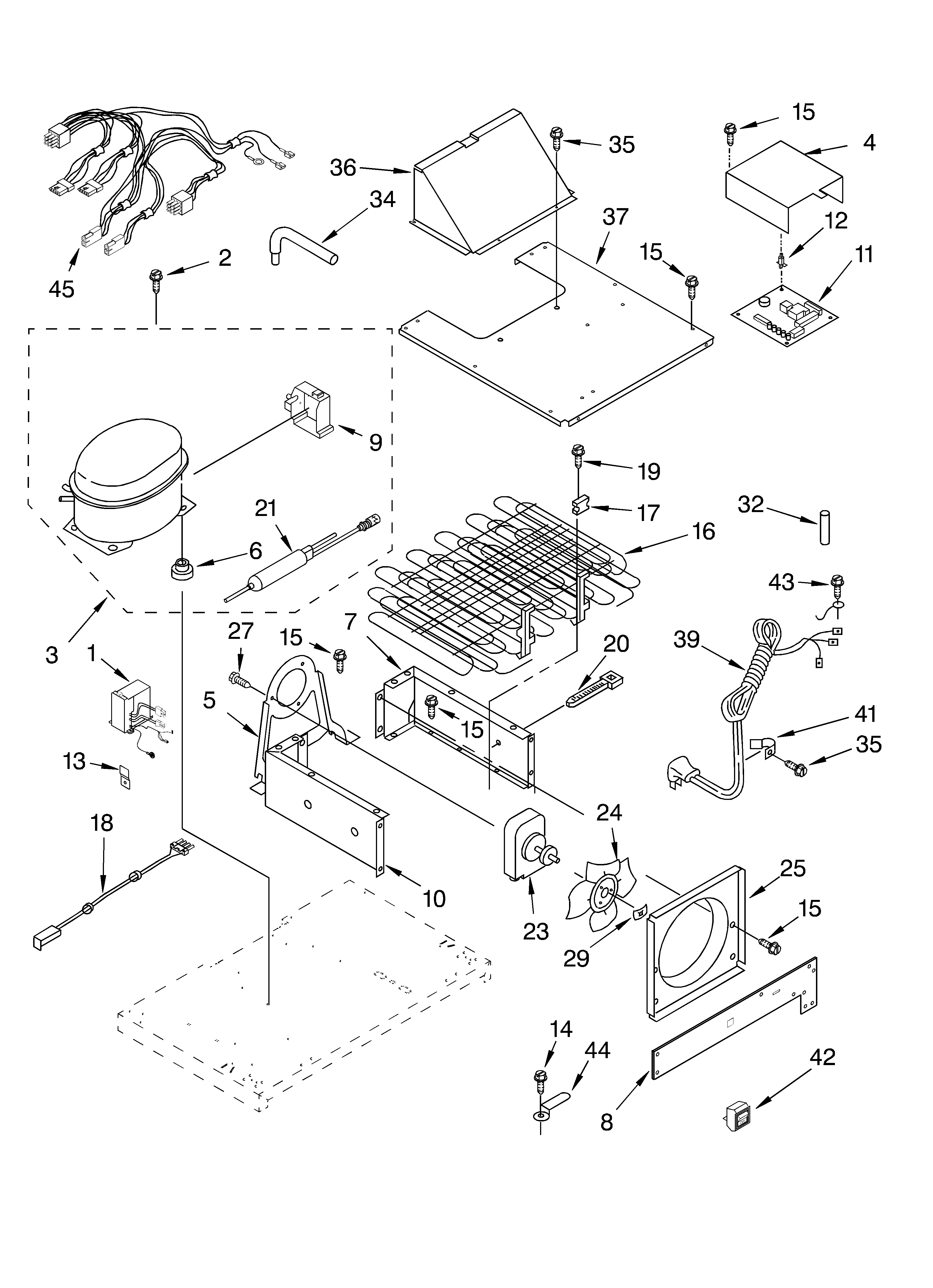 KitchenAid KSSS36FKB02 upper unit parts diagram