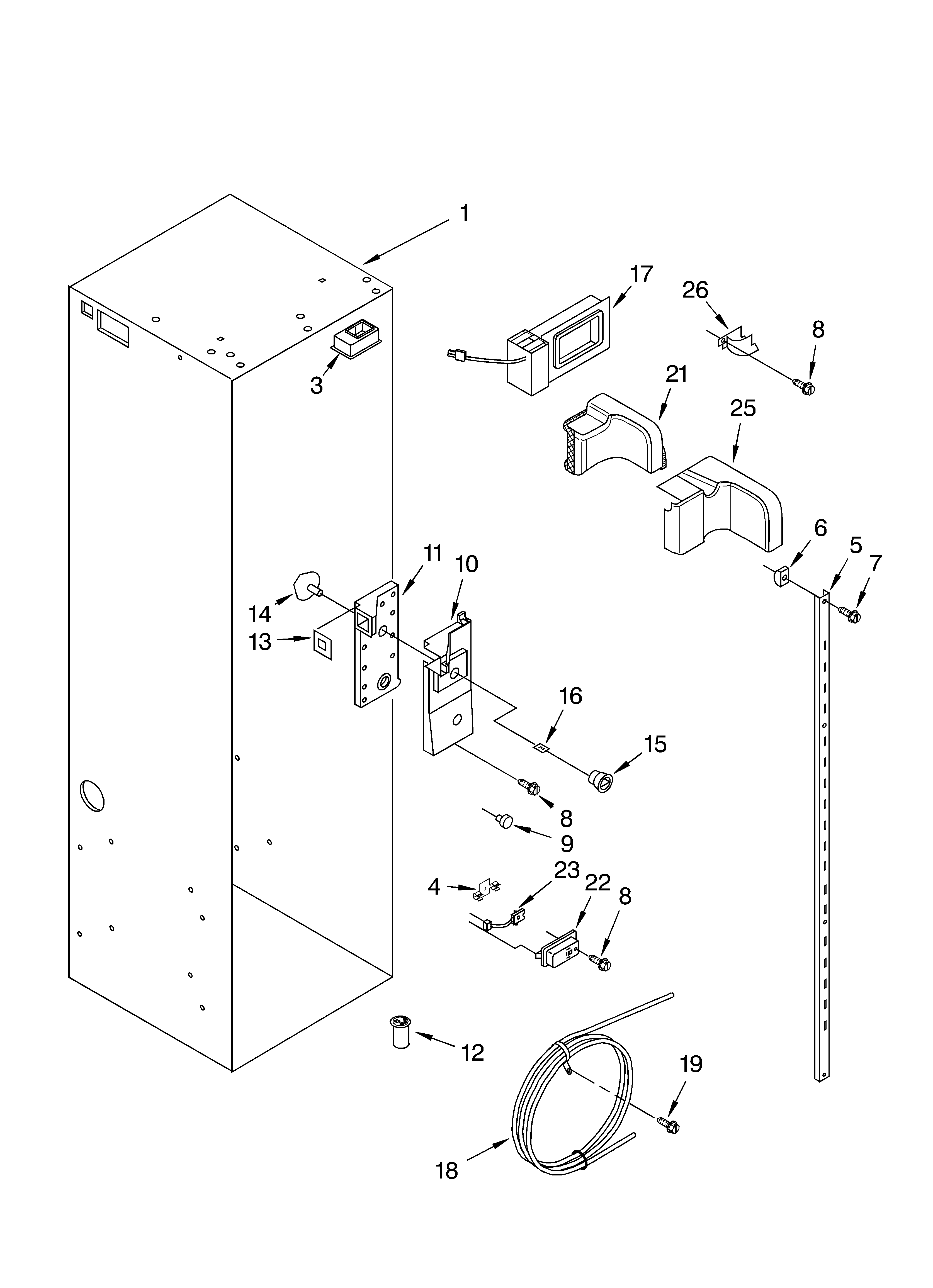 KitchenAid KSSS36QKT02 refrigerator liner parts diagram