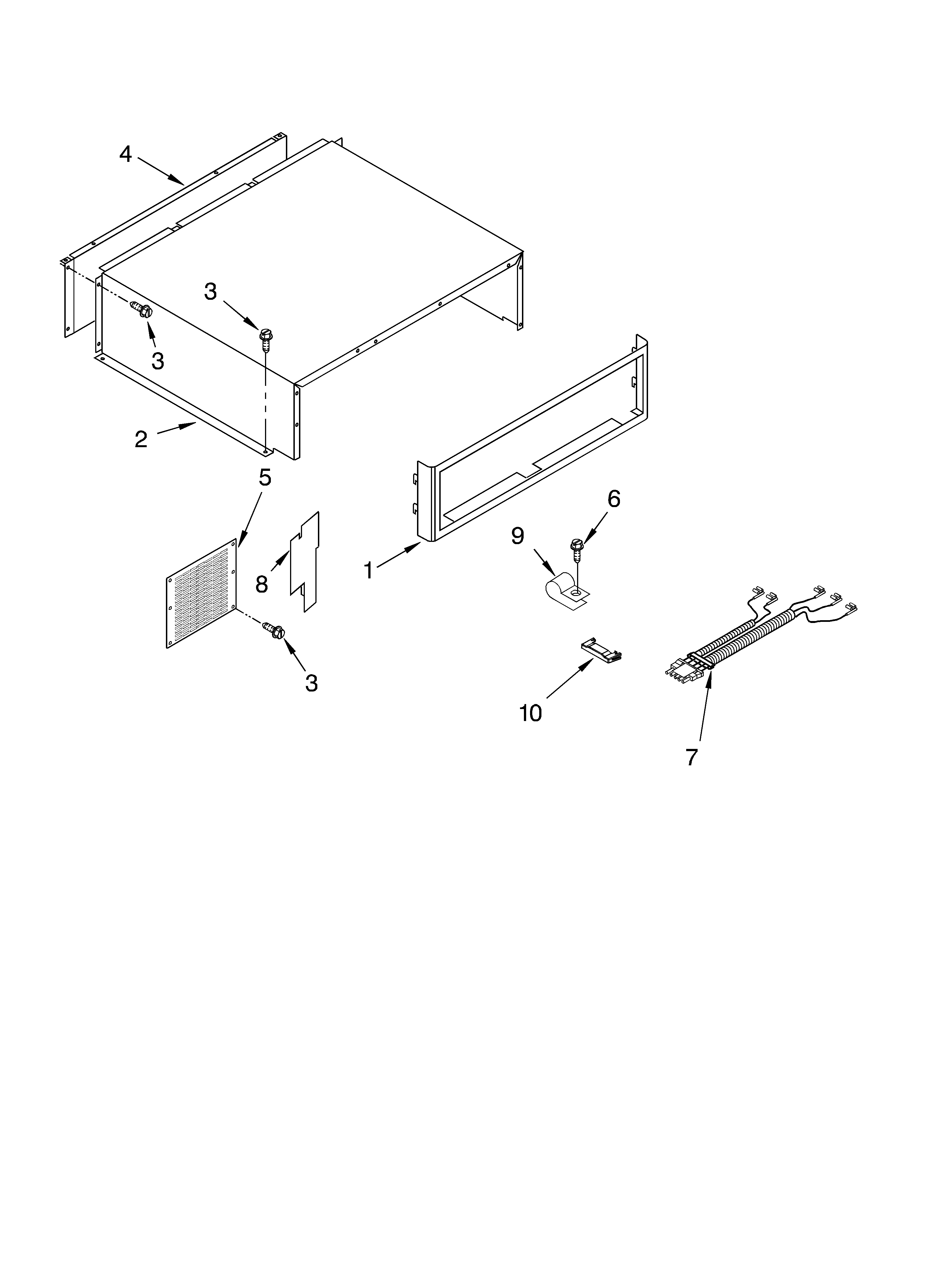 KitchenAid KSSS36QKT02 top grille and unit cover parts diagram