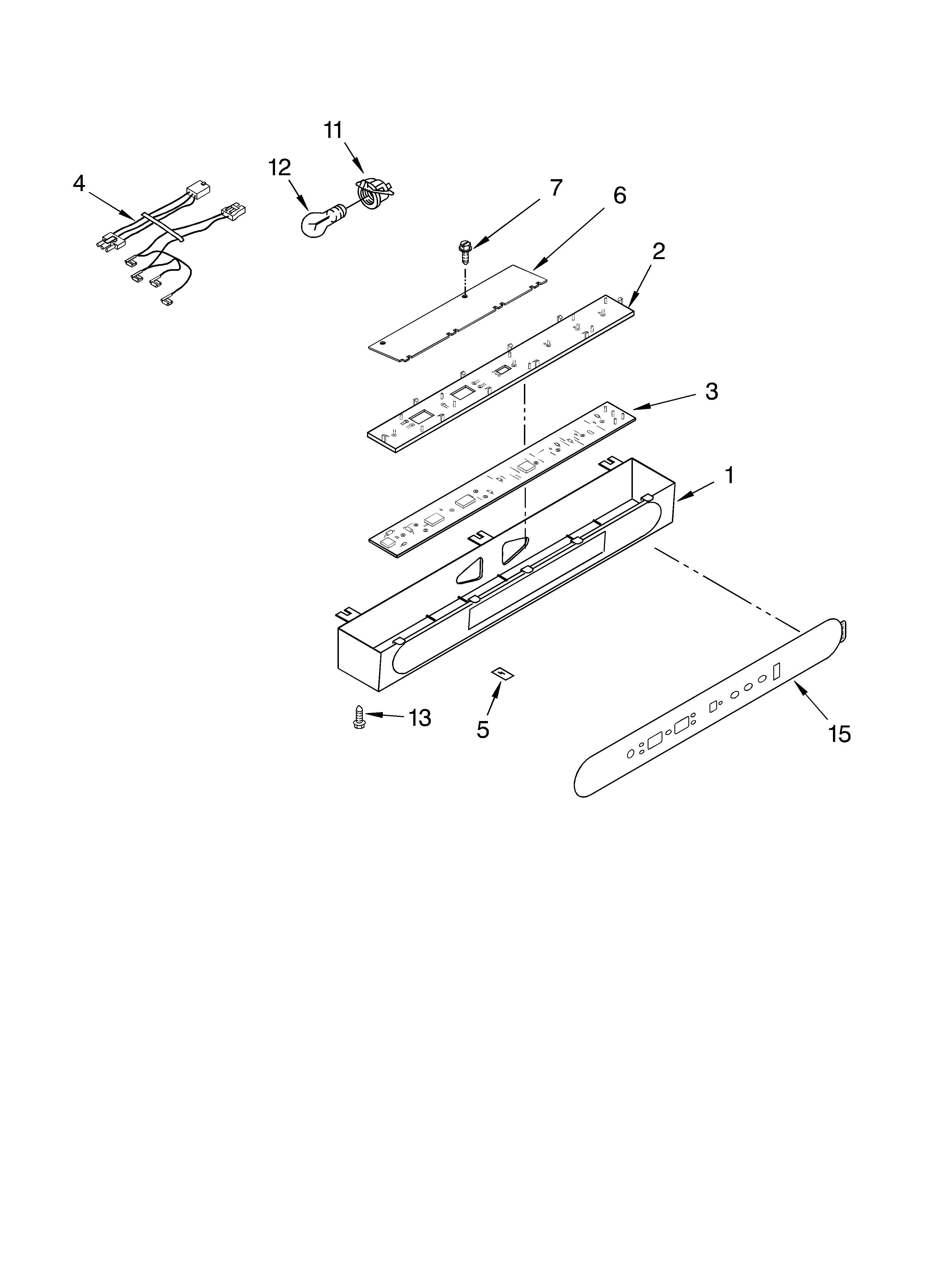 KitchenAid KSSS42FKT02 control panel parts diagram