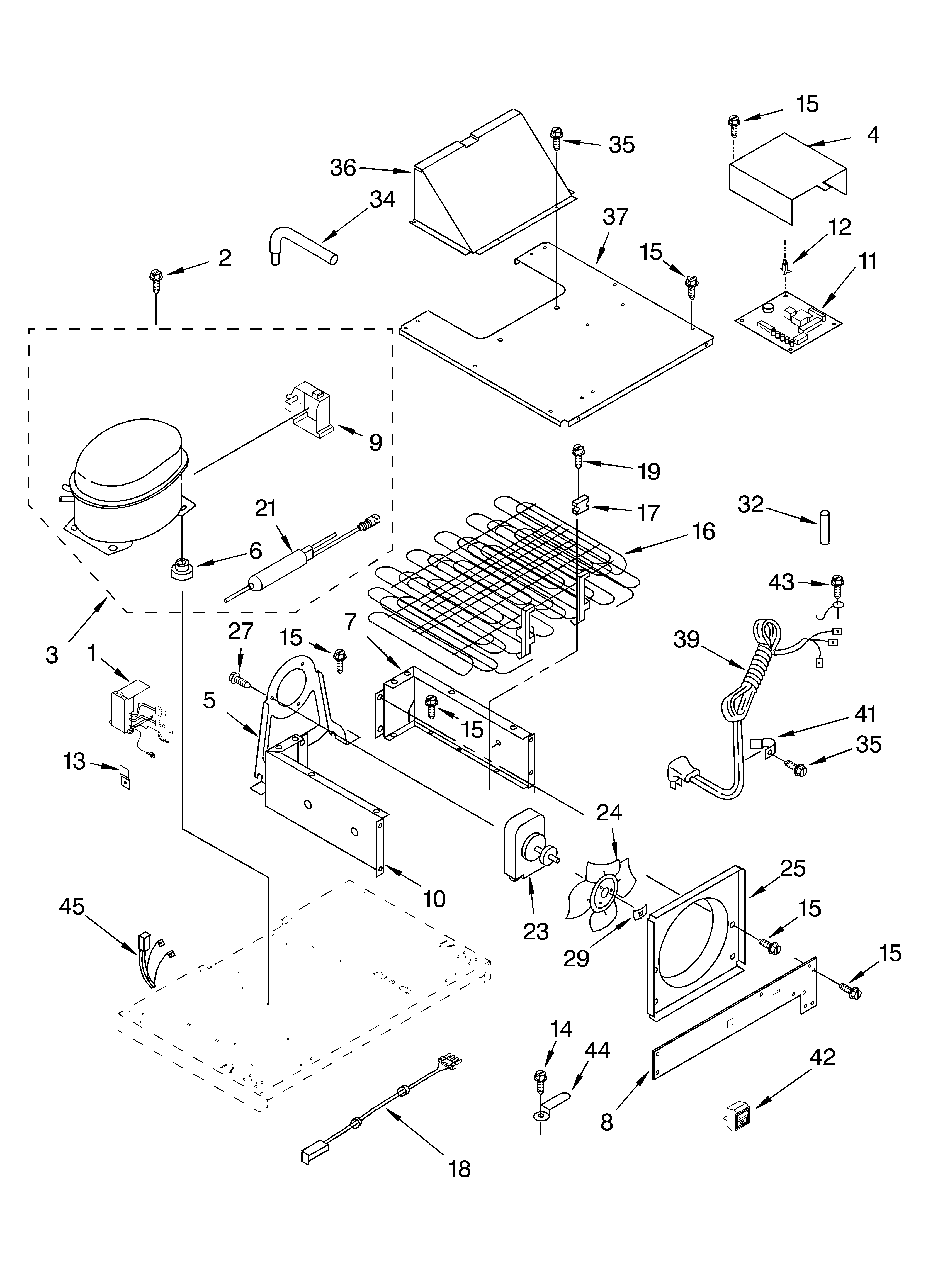 KitchenAid KSSS42FKT02 upper unit parts diagram