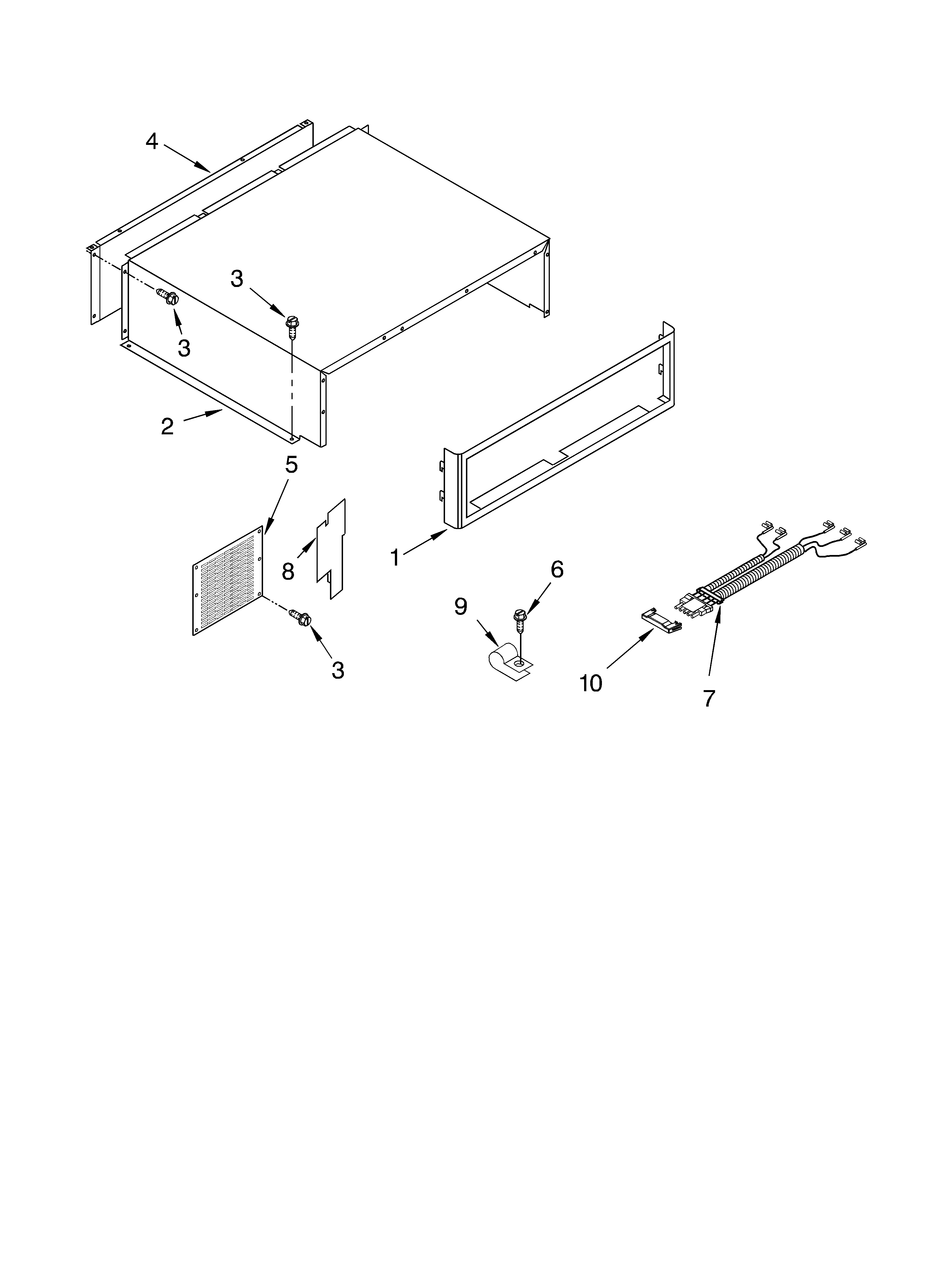 KitchenAid KSSS42QKB02 top grille and unit cover parts diagram